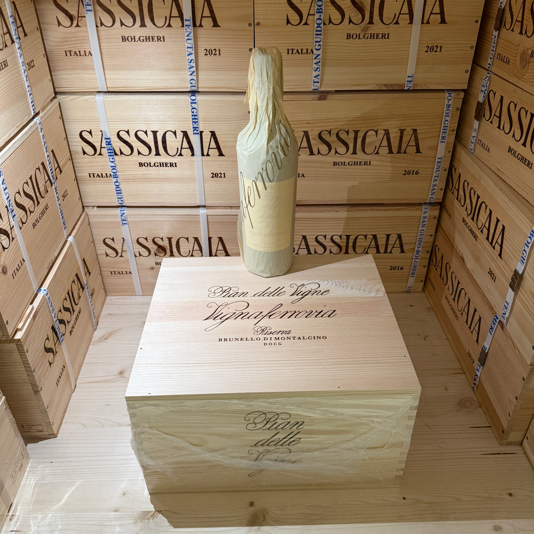 Brunello di Montalcino Riserva Pian delle Vigne Vignaferrovia 2019 Marchesi Antinori - Cassa Legno 6 Bottiglie