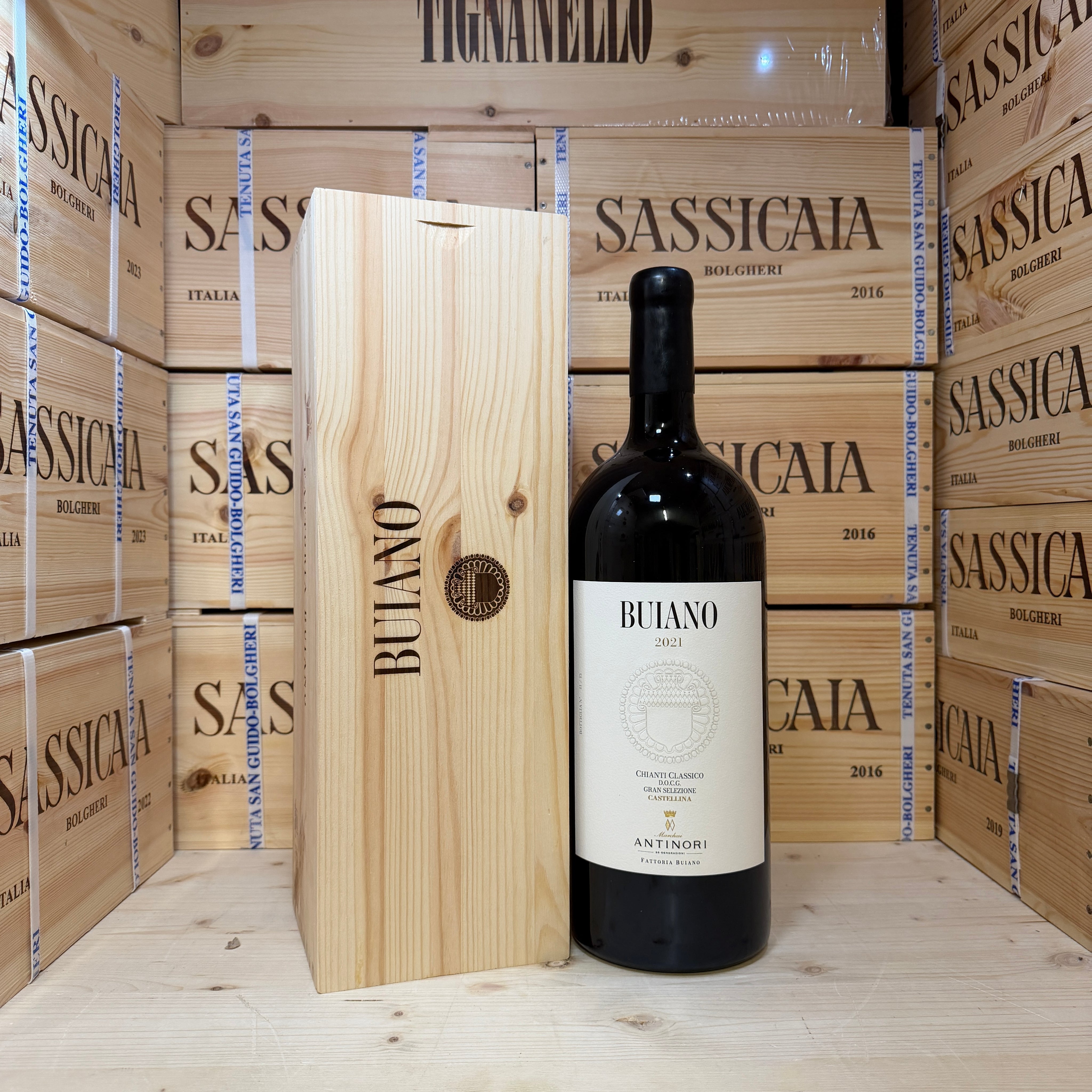 Buiano 2021 Jeroboam Chianti Classico Gran Selezione Castellina Marchesi Antinori - in Cassa Legno