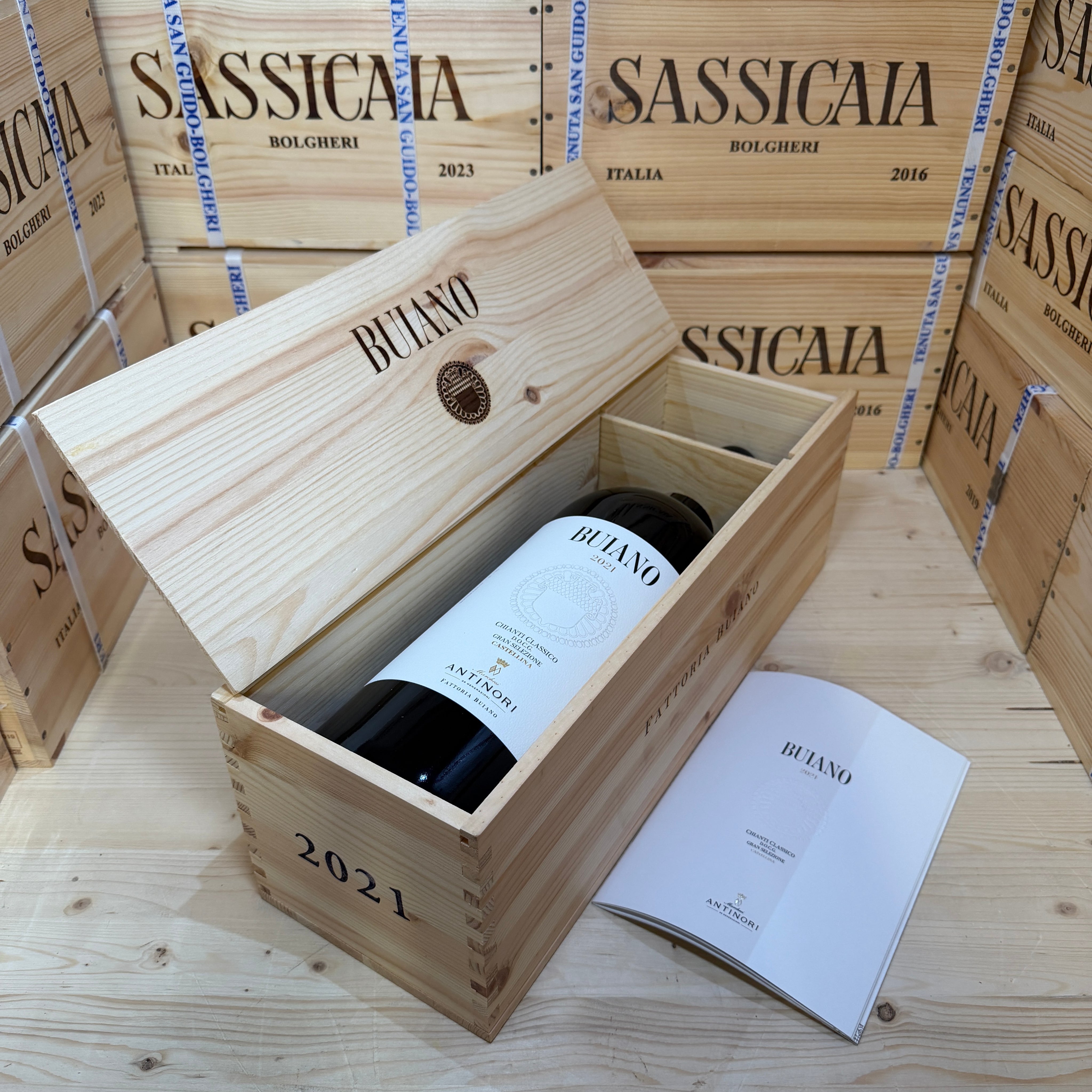 Buiano 2021 Jeroboam Chianti Classico Gran Selezione Castellina Marchesi Antinori - in Cassa Legno