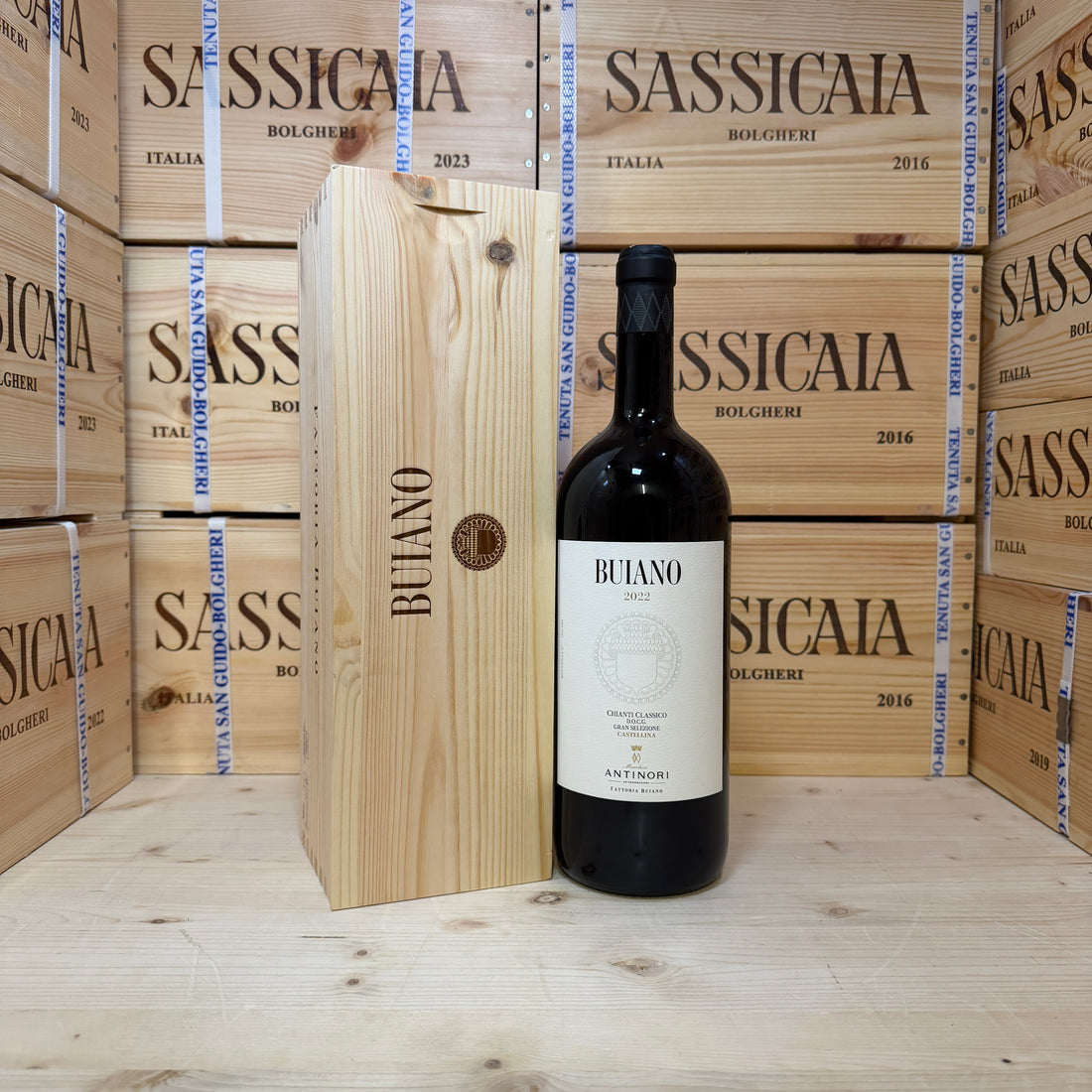 Buiano 2022 Magnum Chianti Classico Gran Selezione Castellina Marchesi Antinori - in Cassa Legno