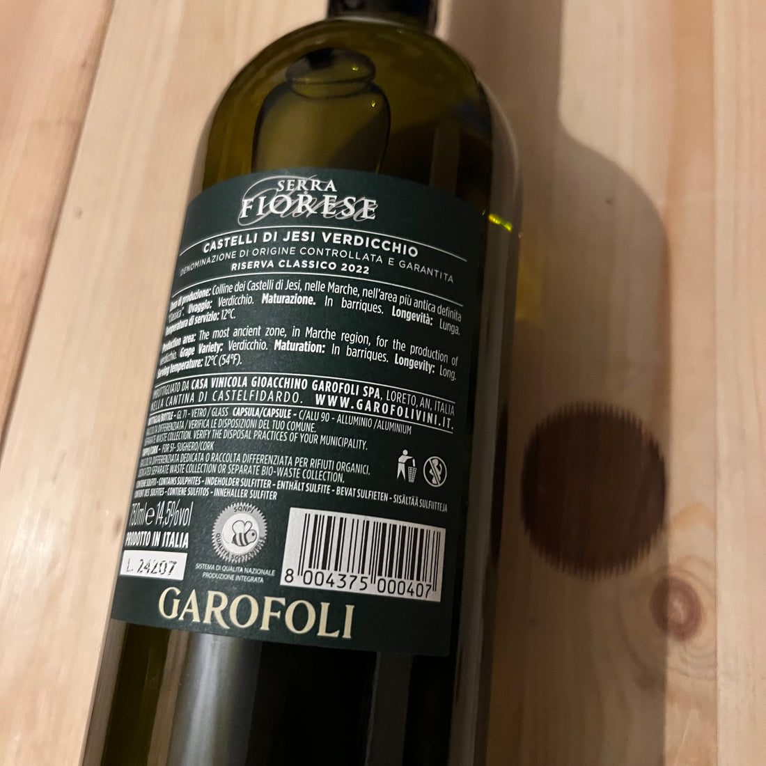 Serra Fiorese 2022 Garofoli Verdicchio dei Castelli di Jesi DOCG Riserva Classico