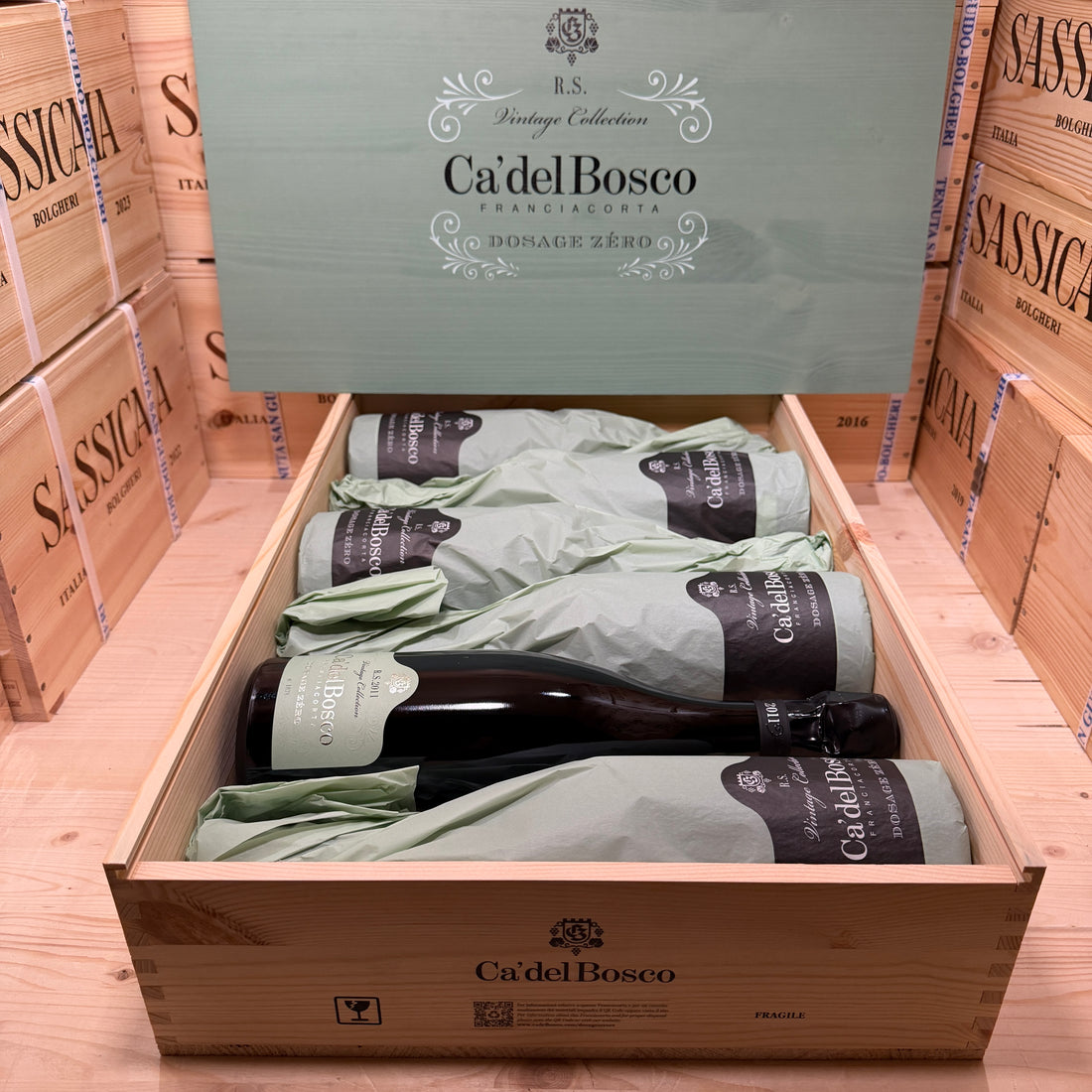 Ca Del Bosco Vintage Collection Dosage Zero RS 2011 - Cassa Legno 6 Bottiglie