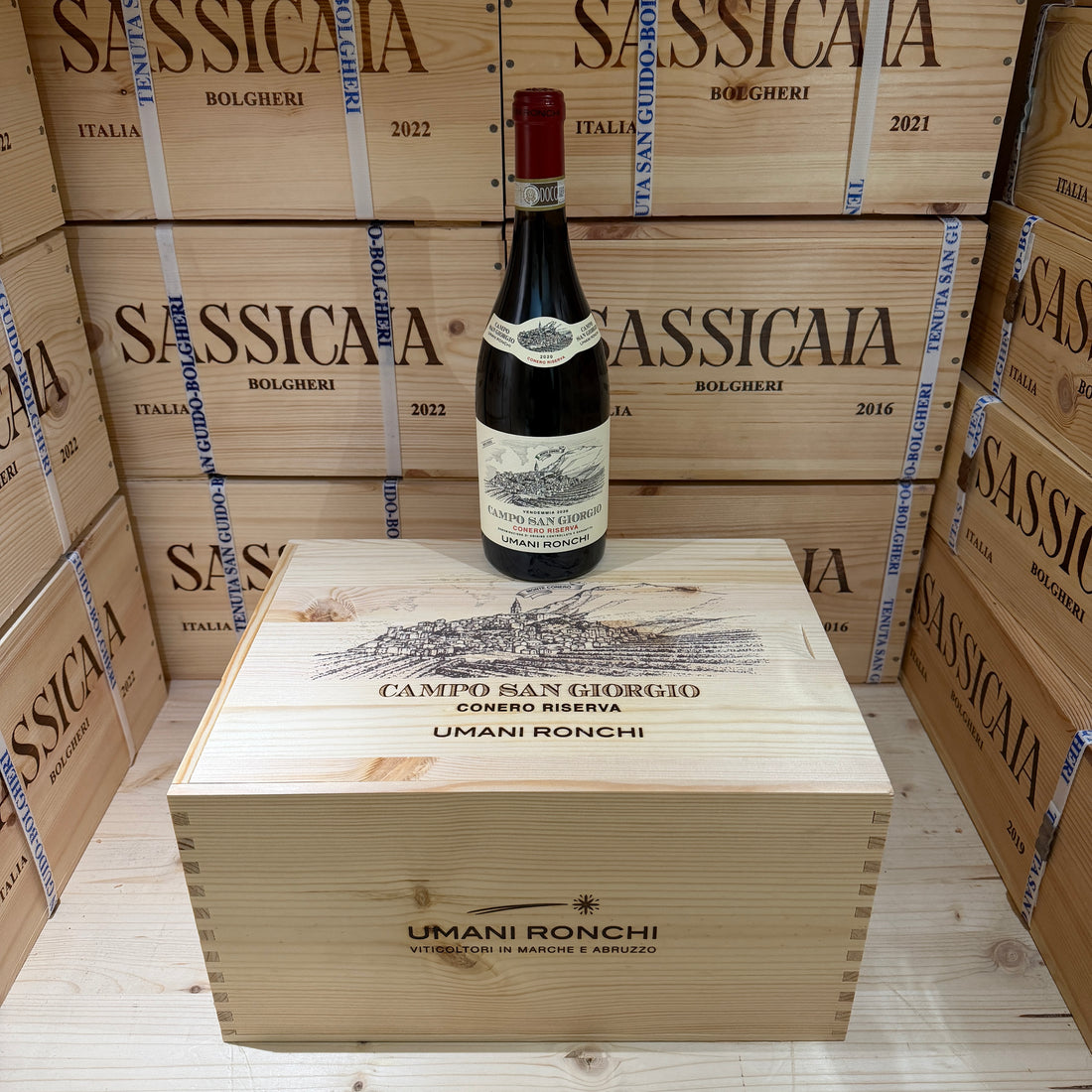 Campo San Giorgio 2020 Umani Ronchi Rosso Conero Riserva DOCG - Cassa Legno 6 Bottiglie