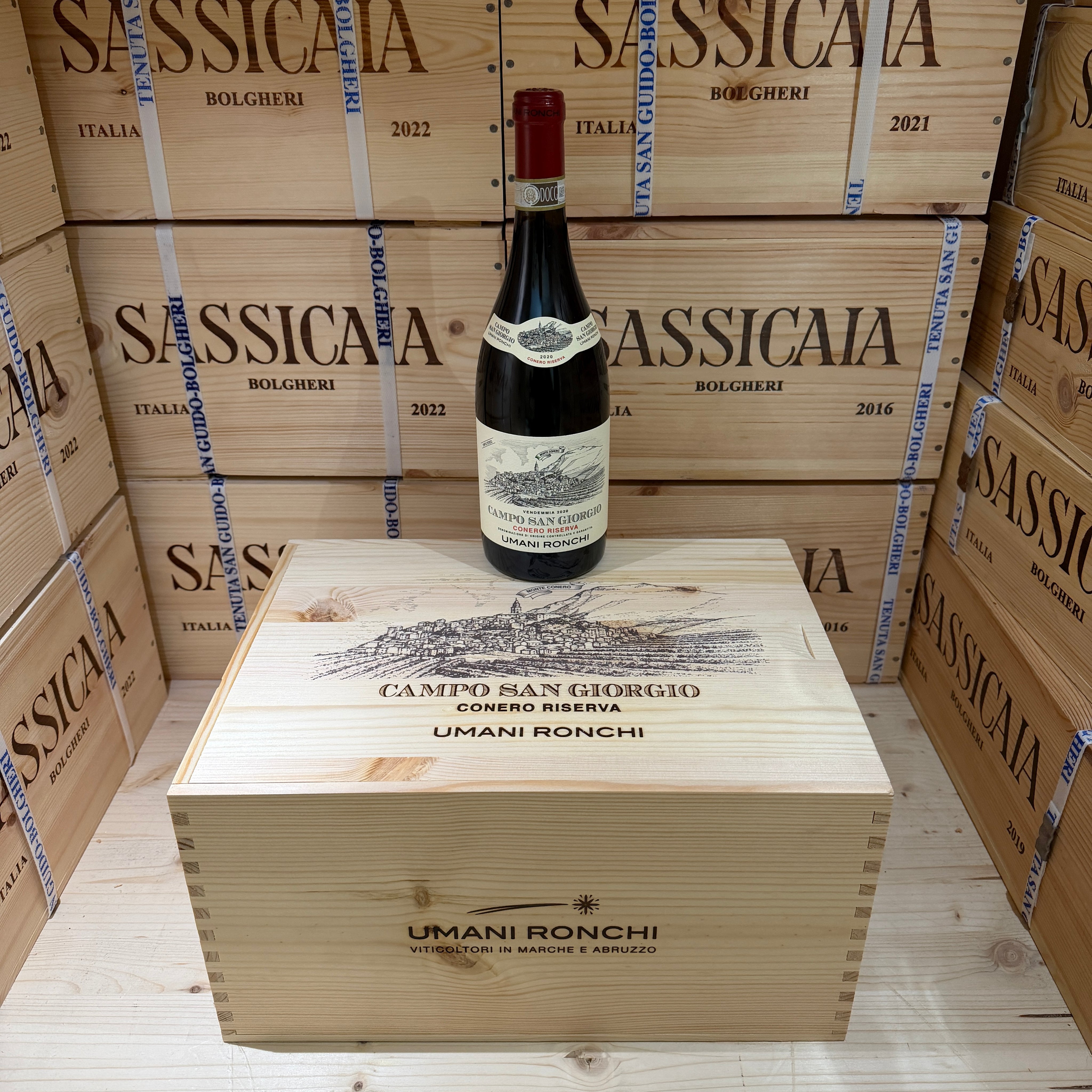 Campo San Giorgio 2020 Umani Ronchi Rosso Conero Riserva DOCG - Cassa Legno 6 Bottiglie