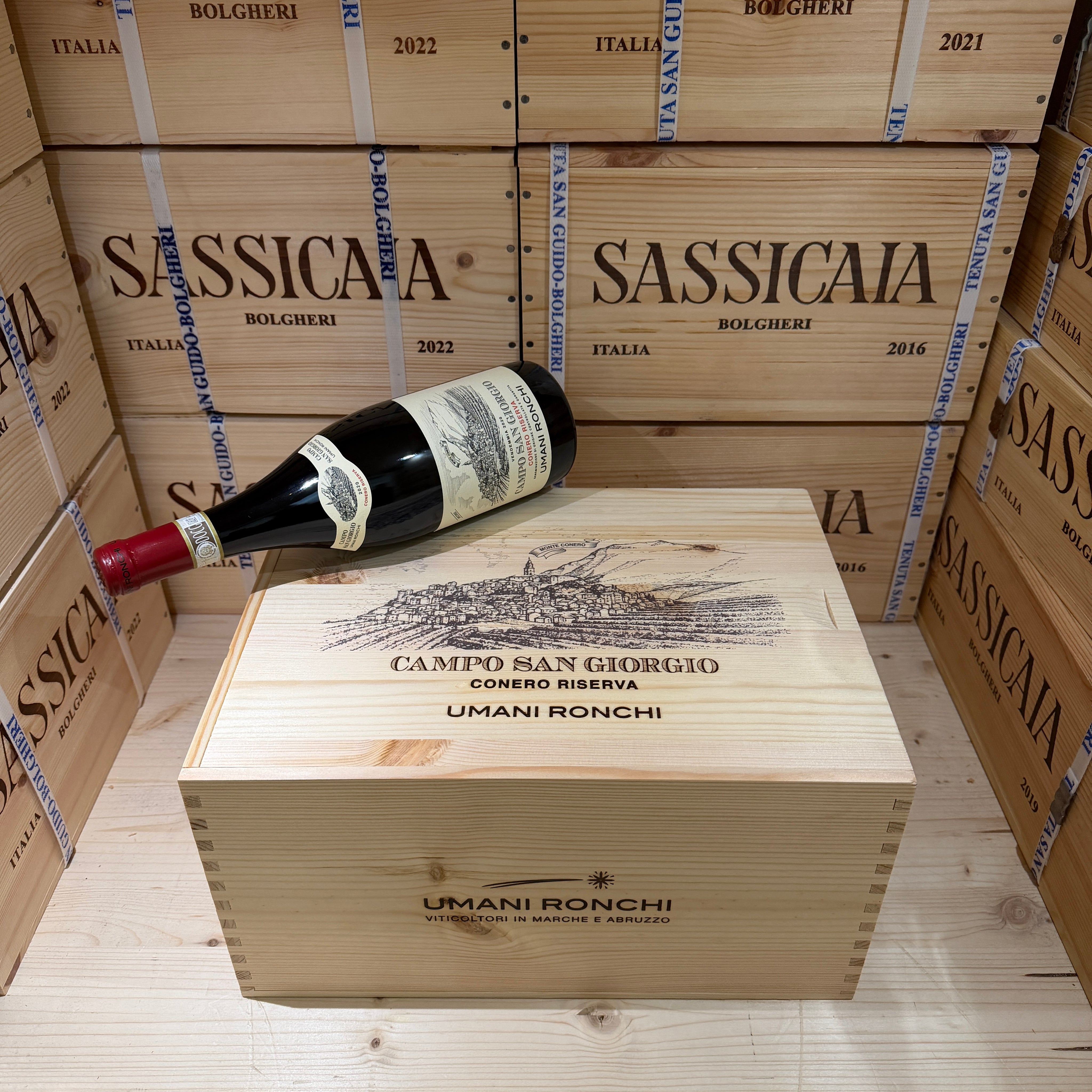 Campo San Giorgio 2020 Umani Ronchi Rosso Conero Riserva DOCG - Cassa Legno 6 Bottiglie