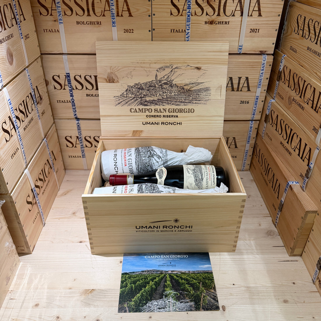 Campo San Giorgio 2020 Umani Ronchi Rosso Conero Riserva DOCG - Cassa Legno 6 Bottiglie