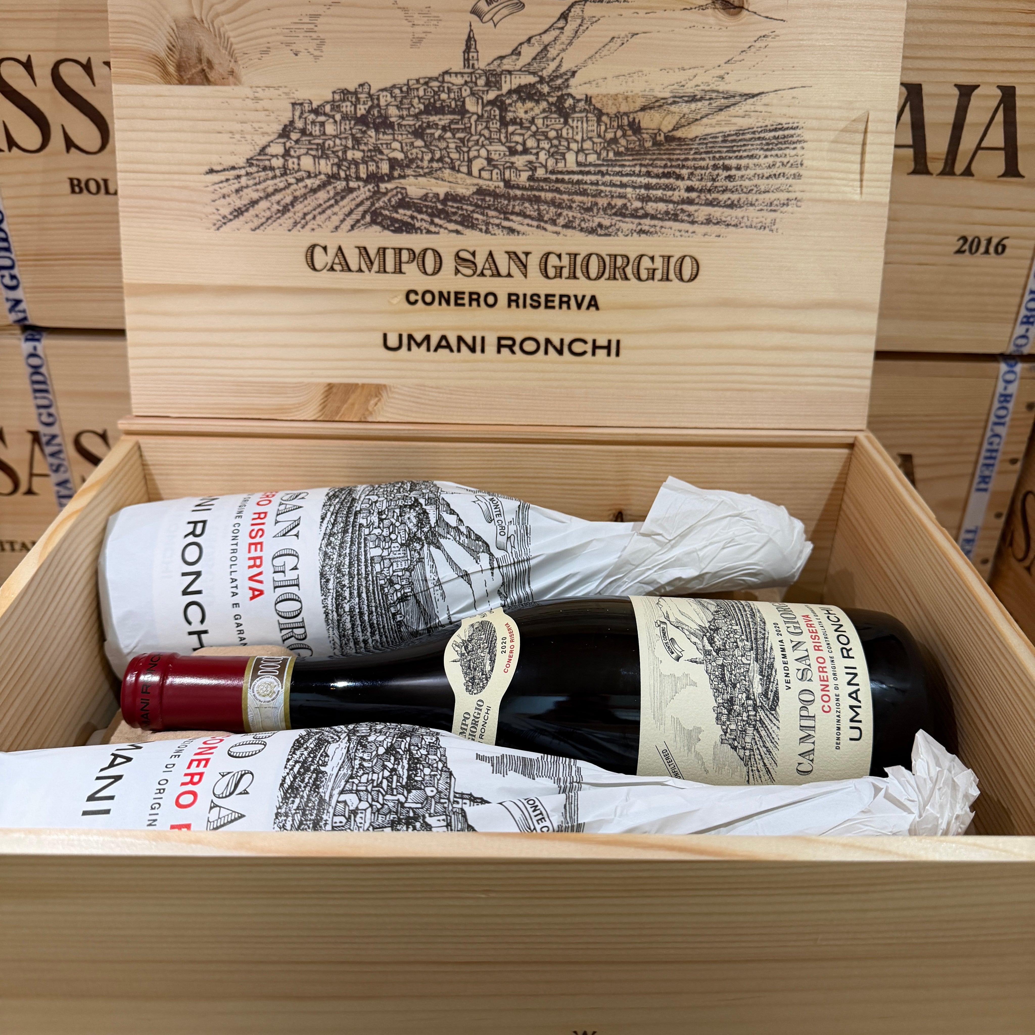 Campo San Giorgio 2020 Umani Ronchi Rosso Conero Riserva DOCG - Cassa Legno 6 Bottiglie