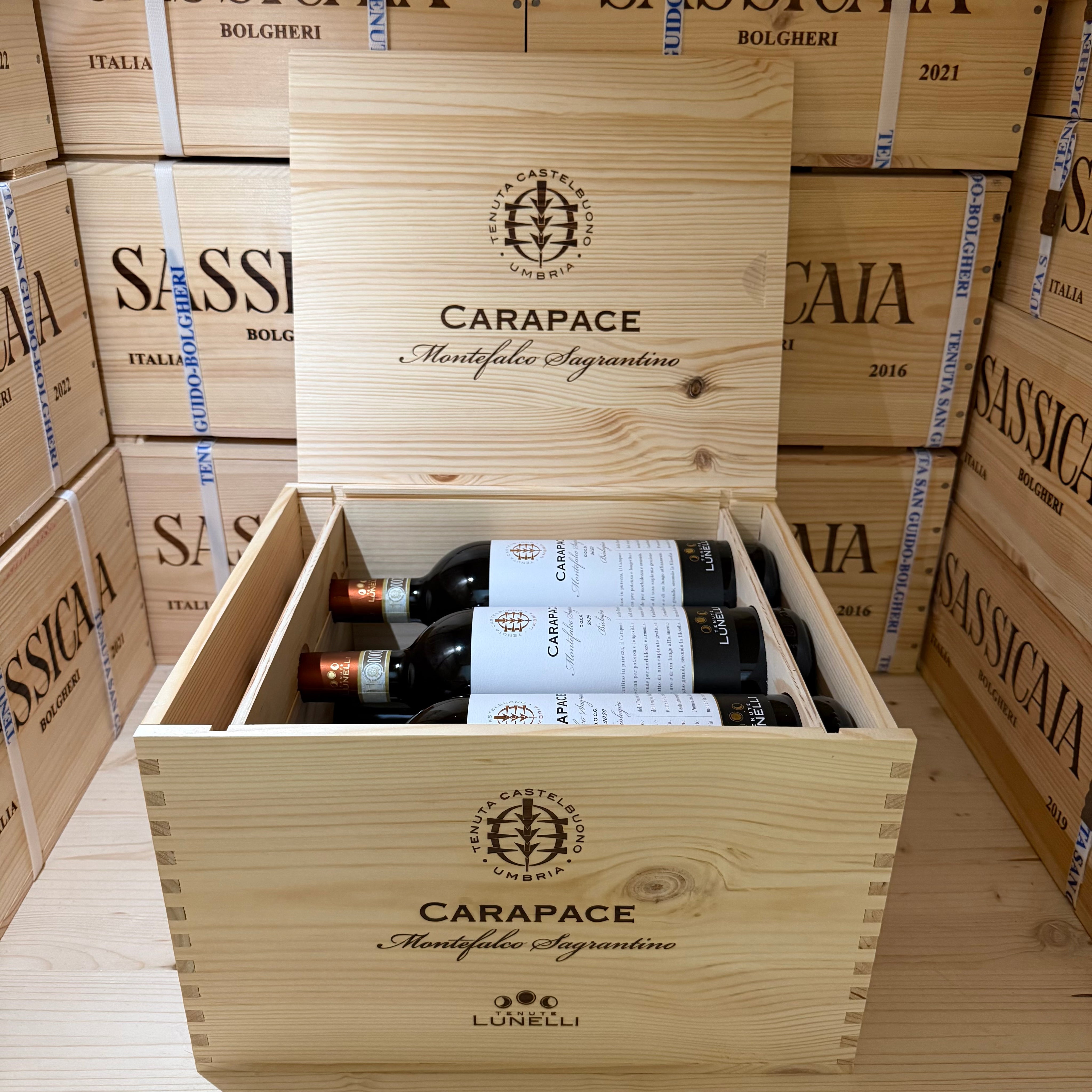 Carapace 2020 Montefalco Sagrantino DOCG Tenute Lunelli - Cassa Legno 6 Bottiglie