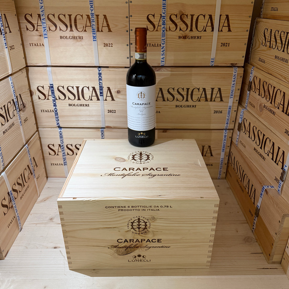 Carapace 2021 Montefalco Sagrantino DOCG Tenute Lunelli - Cassa Legno 6 Bottiglie