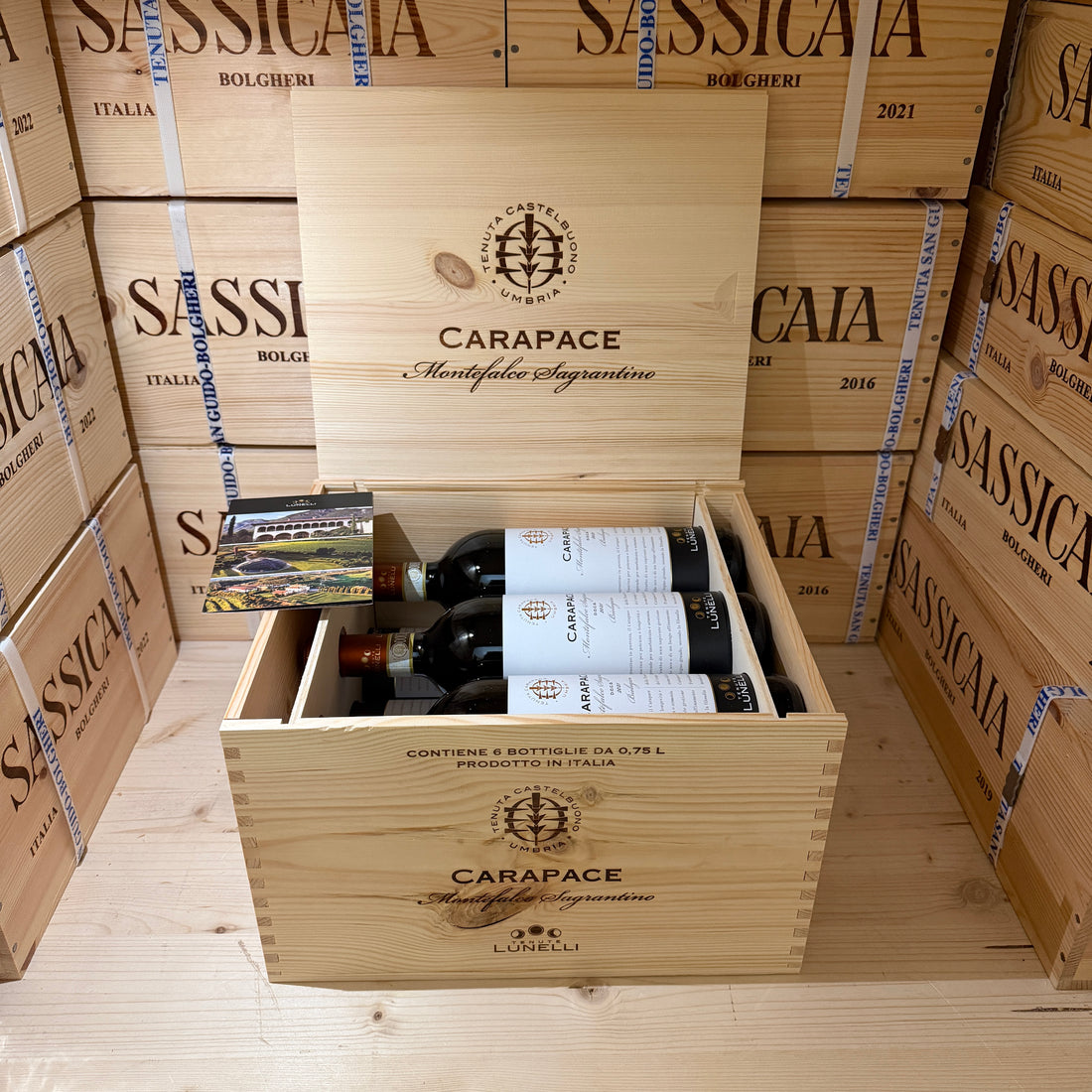 Carapace 2021 Montefalco Sagrantino DOCG Tenute Lunelli - Cassa Legno 6 Bottiglie