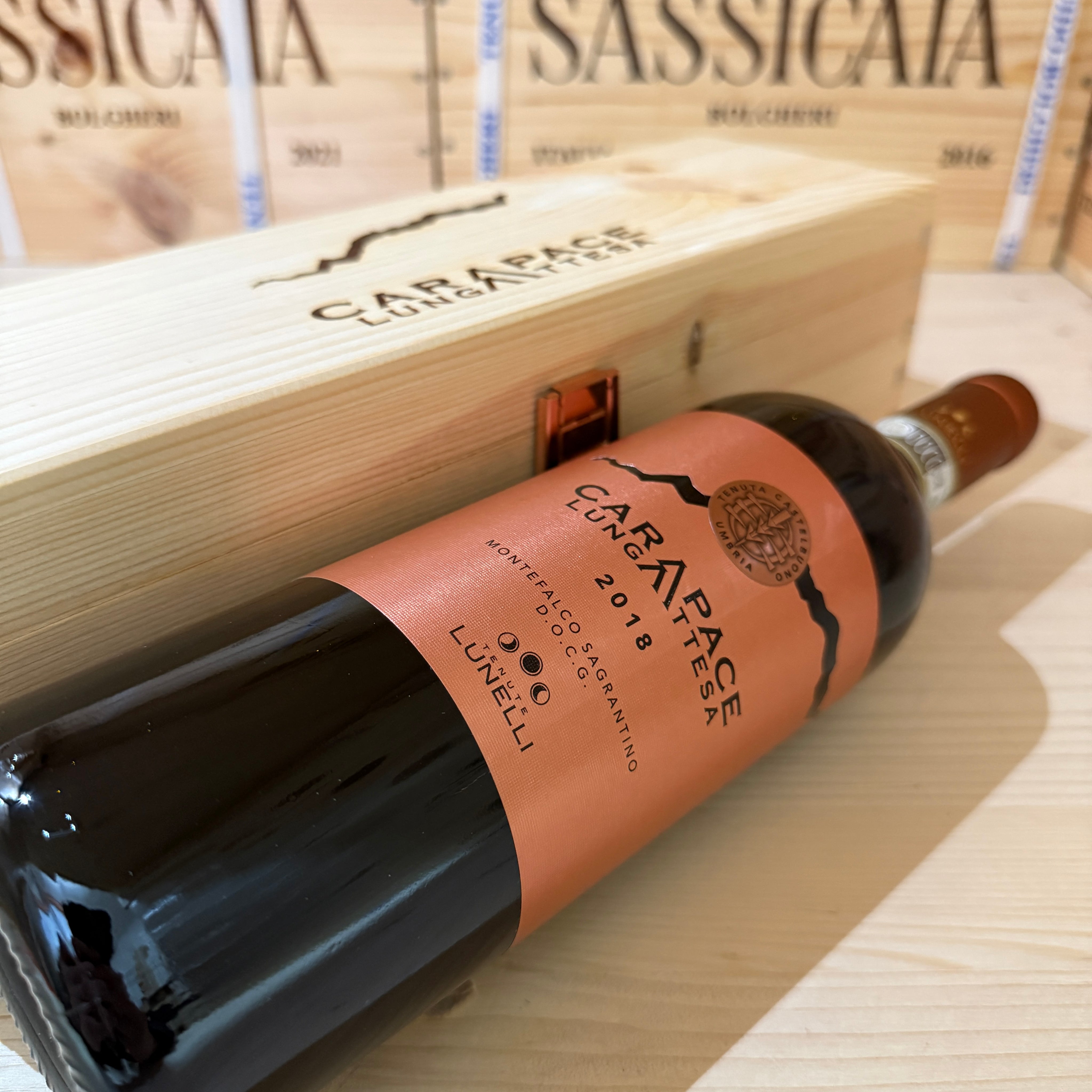Carapace Lunga Attesa 2018 Montefalco Sagrantino DOCG Tenute Lunelli in Cassa Legno