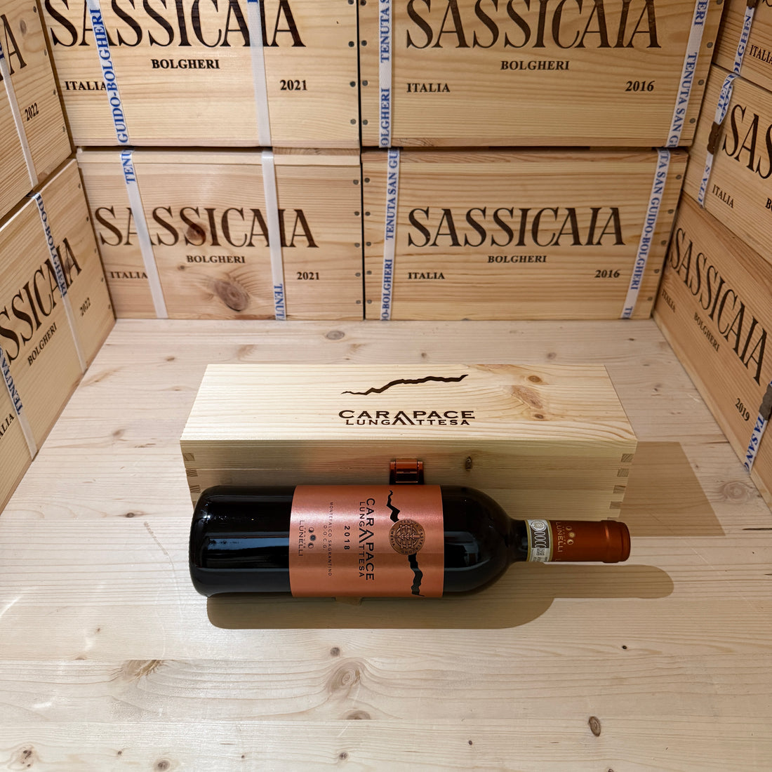 Carapace Lunga Attesa 2018 Montefalco Sagrantino DOCG Tenute Lunelli in Cassa Legno