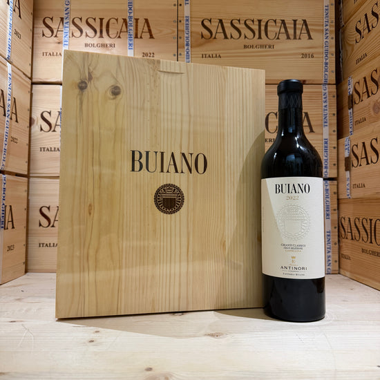 Cassa Legno 3 Bottiglie Buiano 2022 Antinori
