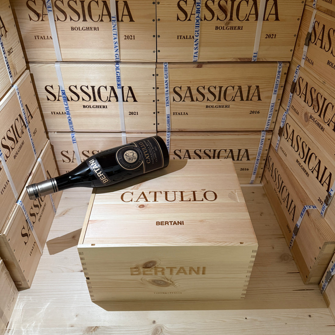 Catullo 2021 Valpolicella Ripasso Classico Superiore DOC Bertani - Cassa Legno 6 Bottiglie