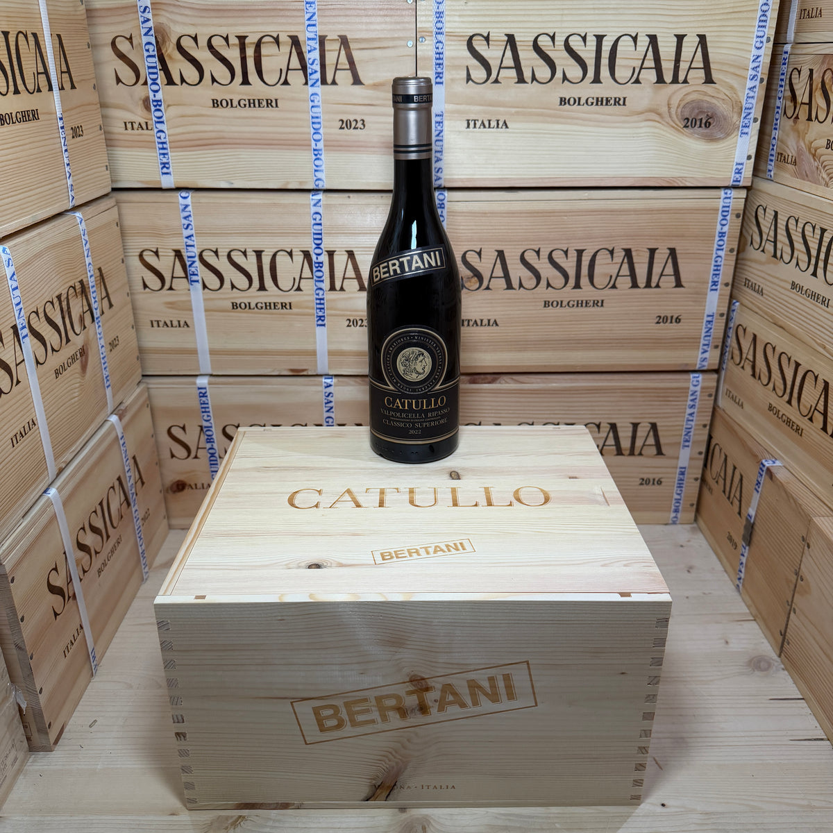 Catullo 2022 Valpolicella Ripasso Classico Superiore DOC Bertani - Cassa Legno 6 Bottiglie