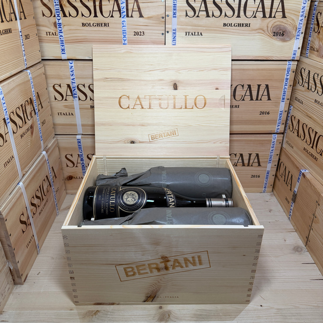 Catullo 2022 Valpolicella Ripasso Classico Superiore DOC Bertani - Cassa Legno 6 Bottiglie