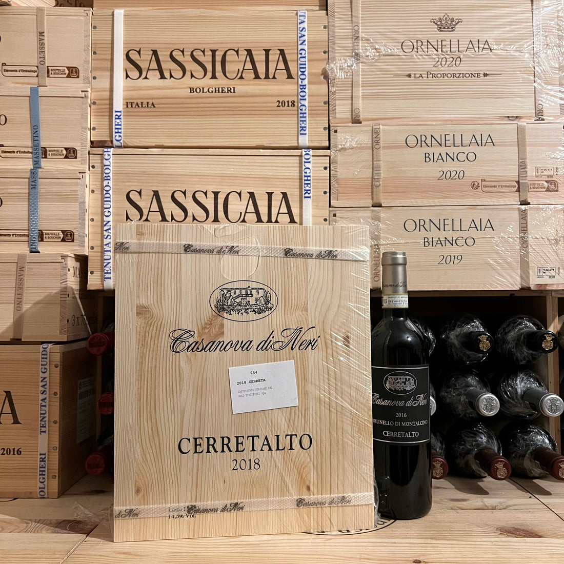 Cerretalto 2018 Brunello di Montalcino Casanova di Neri - Cassa Legno 3 Bottiglie