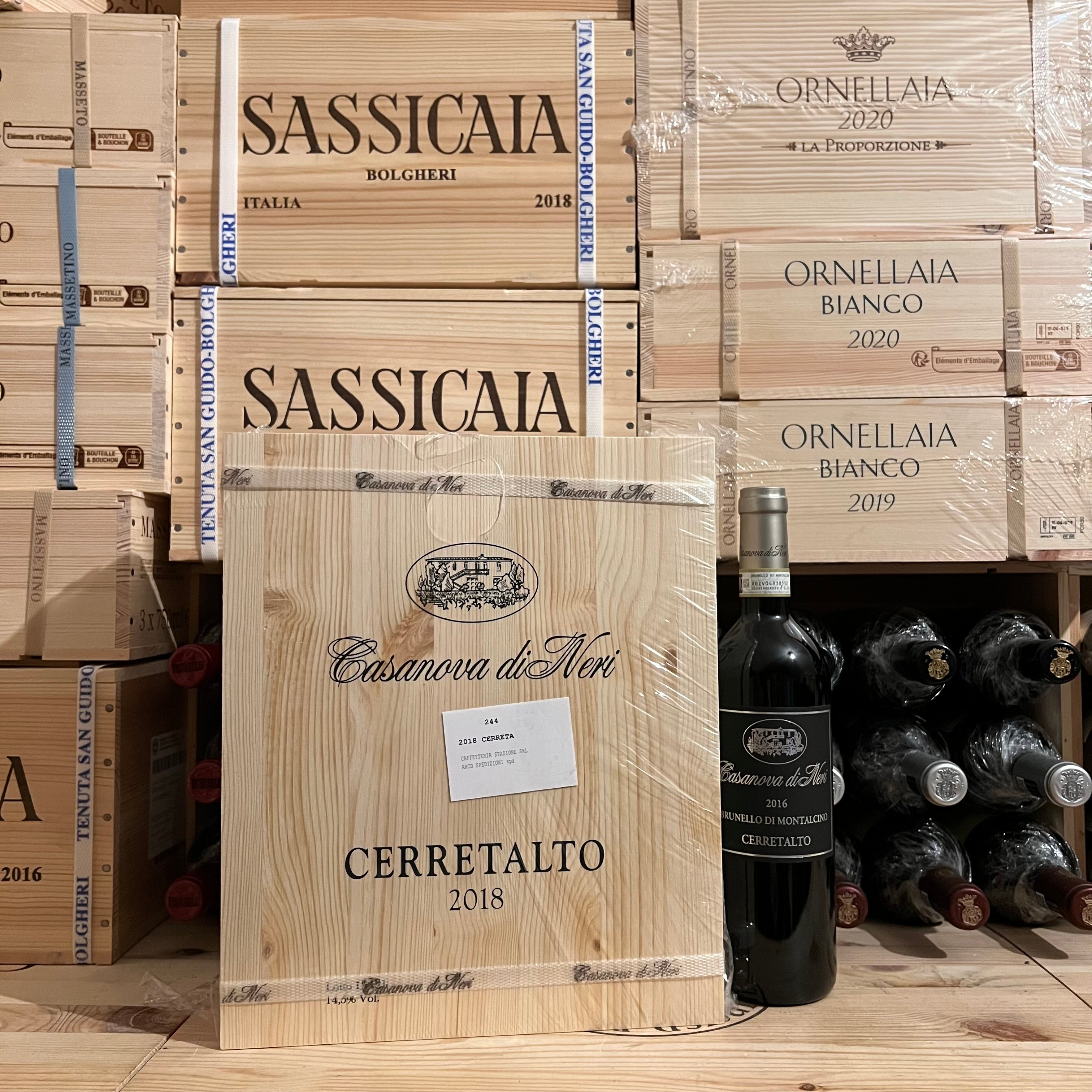 Cerretalto 2018 Brunello di Montalcino Casanova di Neri - Cassa Legno 3 Bottiglie