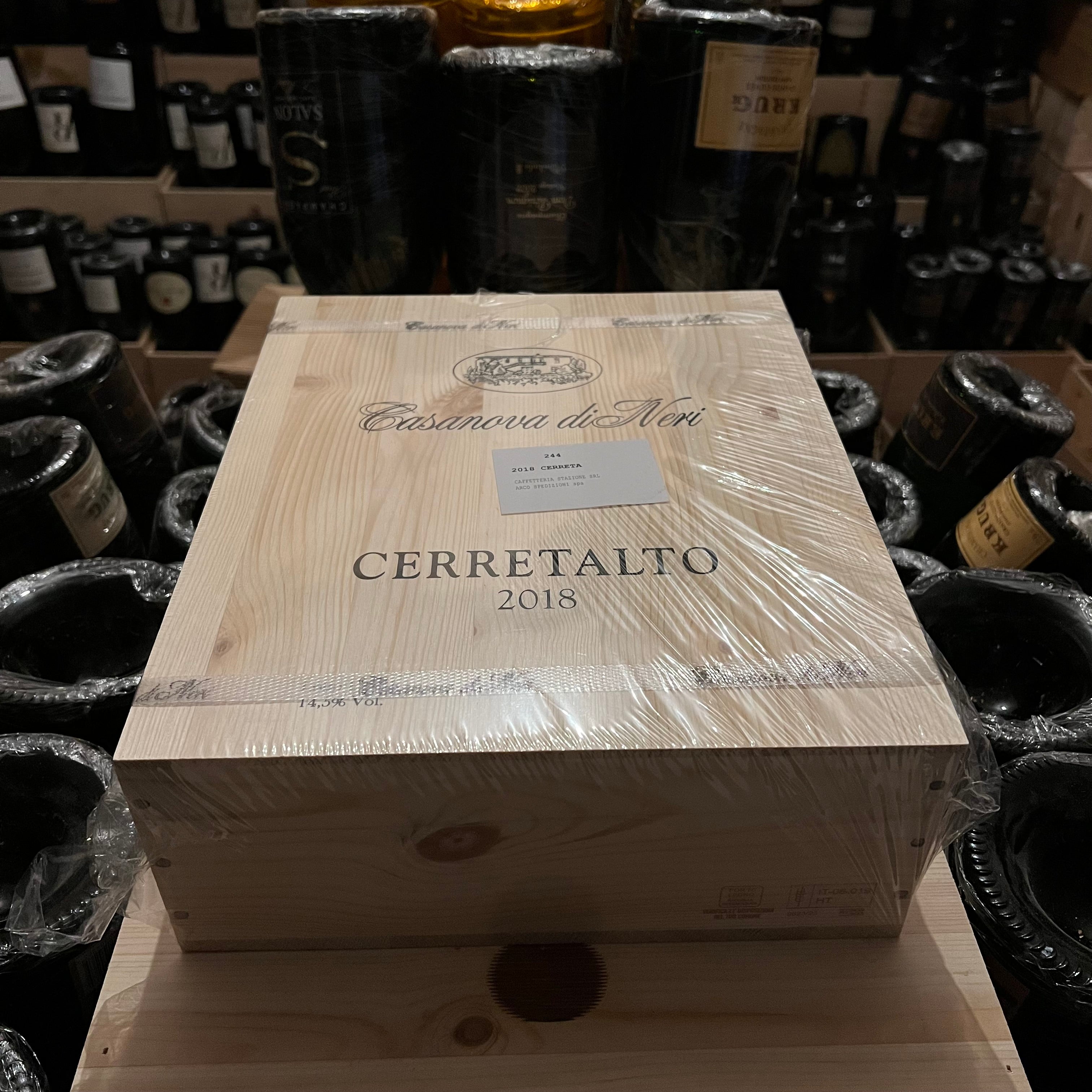 Cerretalto 2018 Brunello di Montalcino Casanova di Neri - Cassa Legno 3 Bottiglie