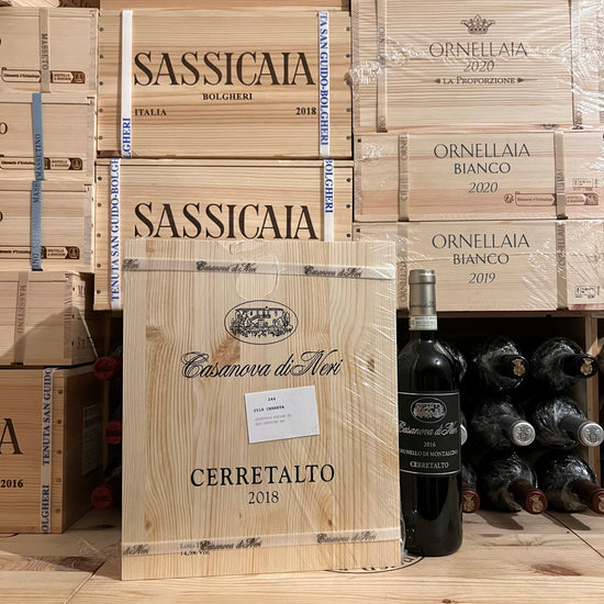 Cerretalto 2018 Brunello di Montalcino Casanova di Neri - Cassa Legno 3 Bottiglie