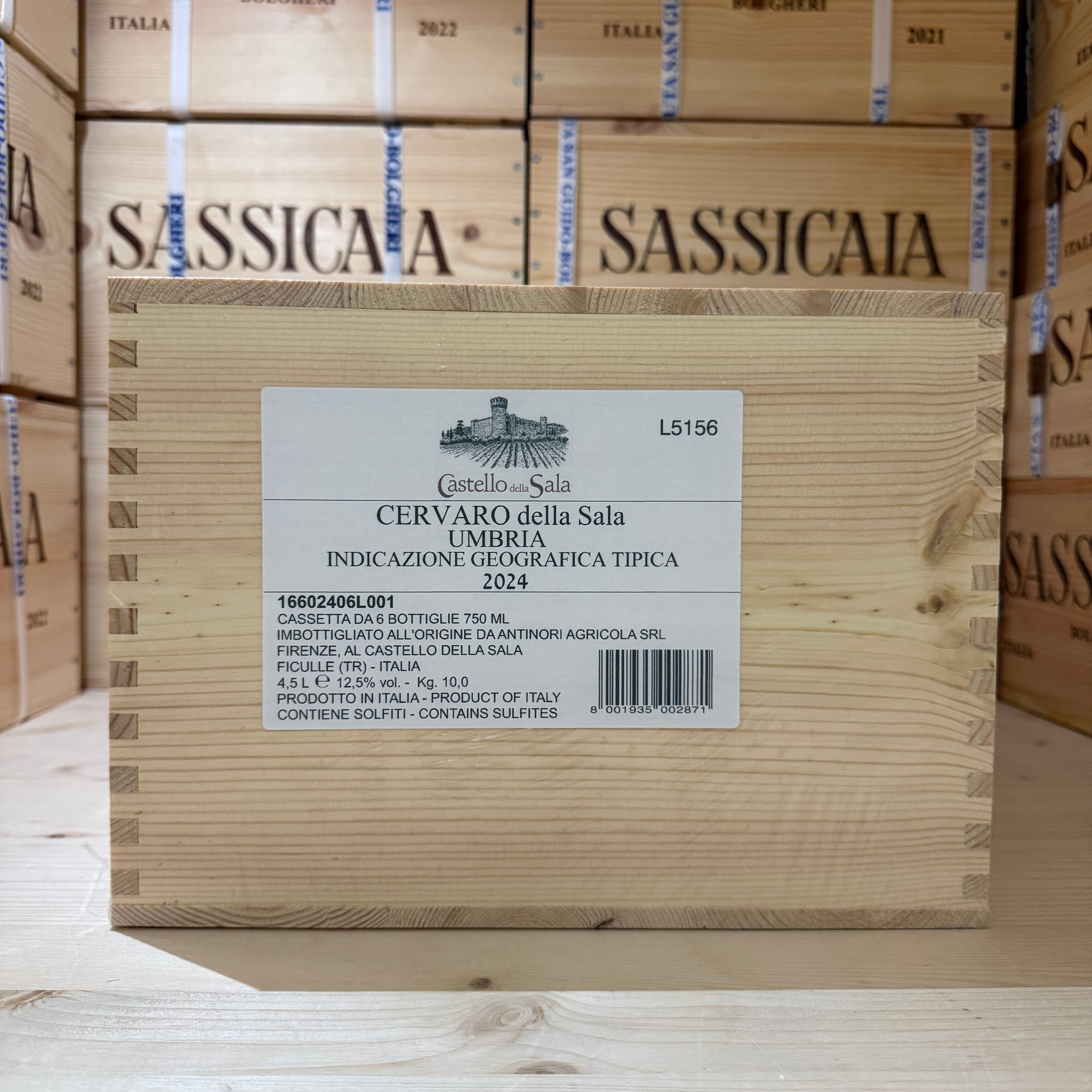 Cervaro della Sala 2024 Castello della Sala Marchesi Antinori - Cassa Legno 6 Bottiglie