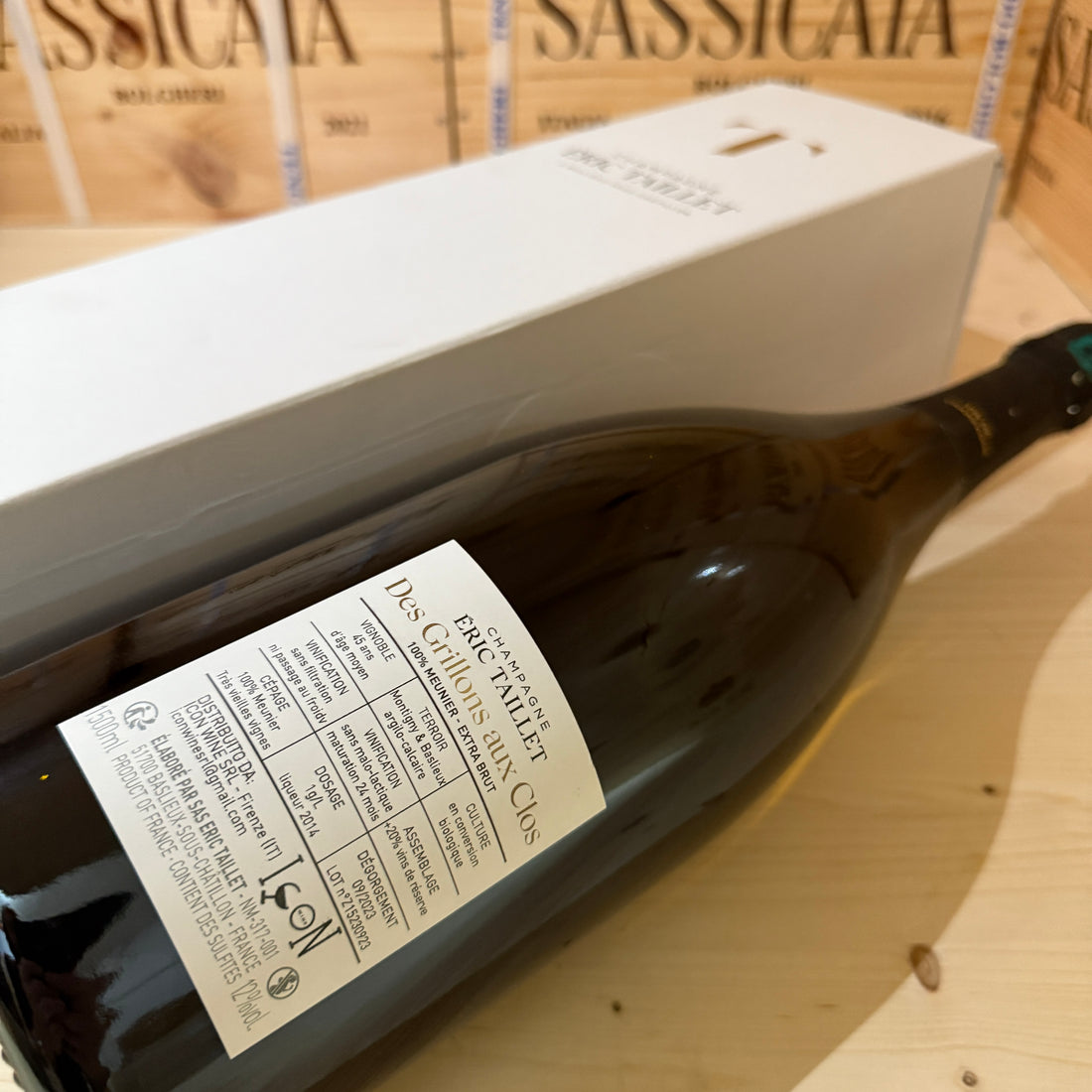 Champagne Des Grillons aux Clos Eric Taillet Magnum Astucciato