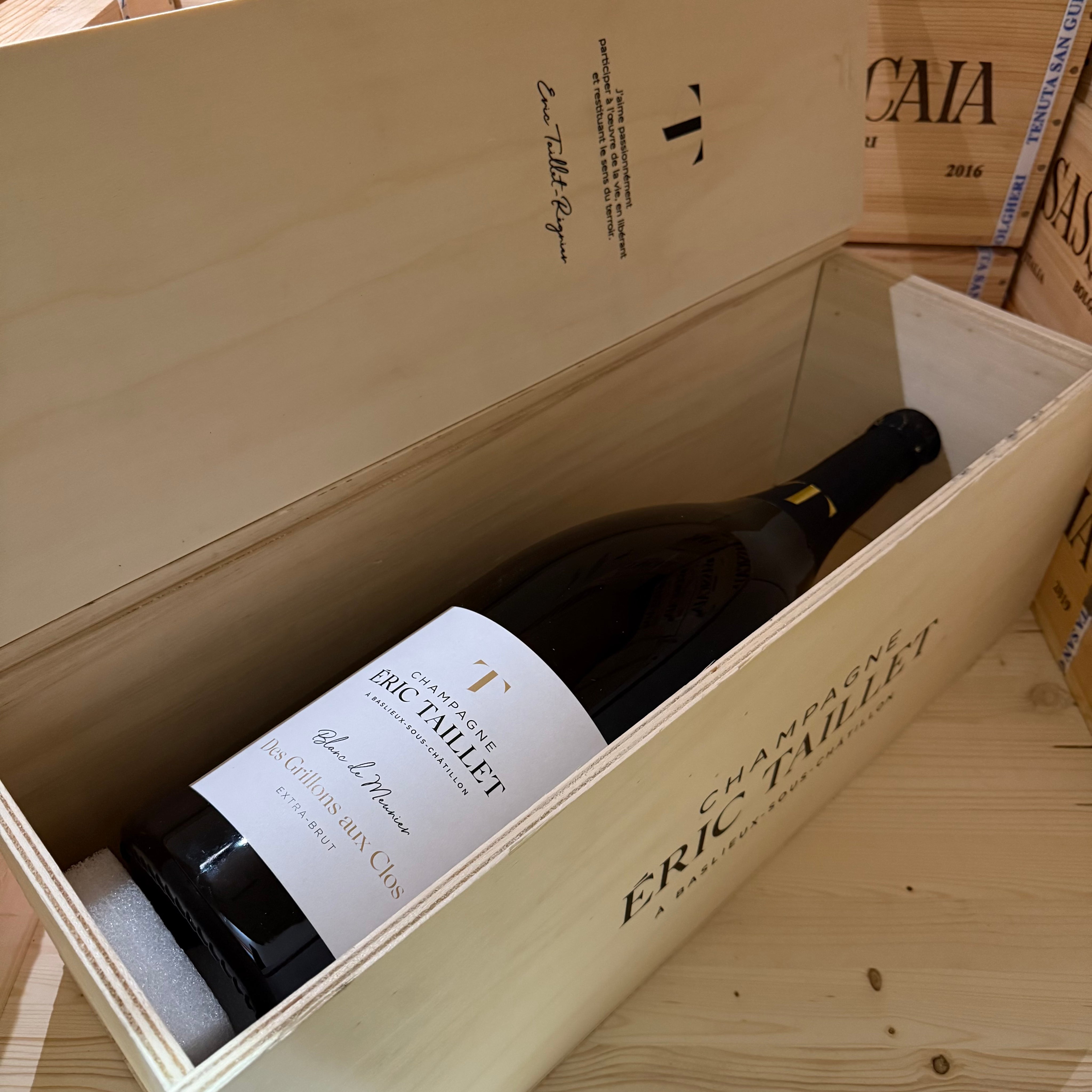 Champagne Exclusiv'T Extra-Brut Mathusalem Eric Taillet in Cassa Legno