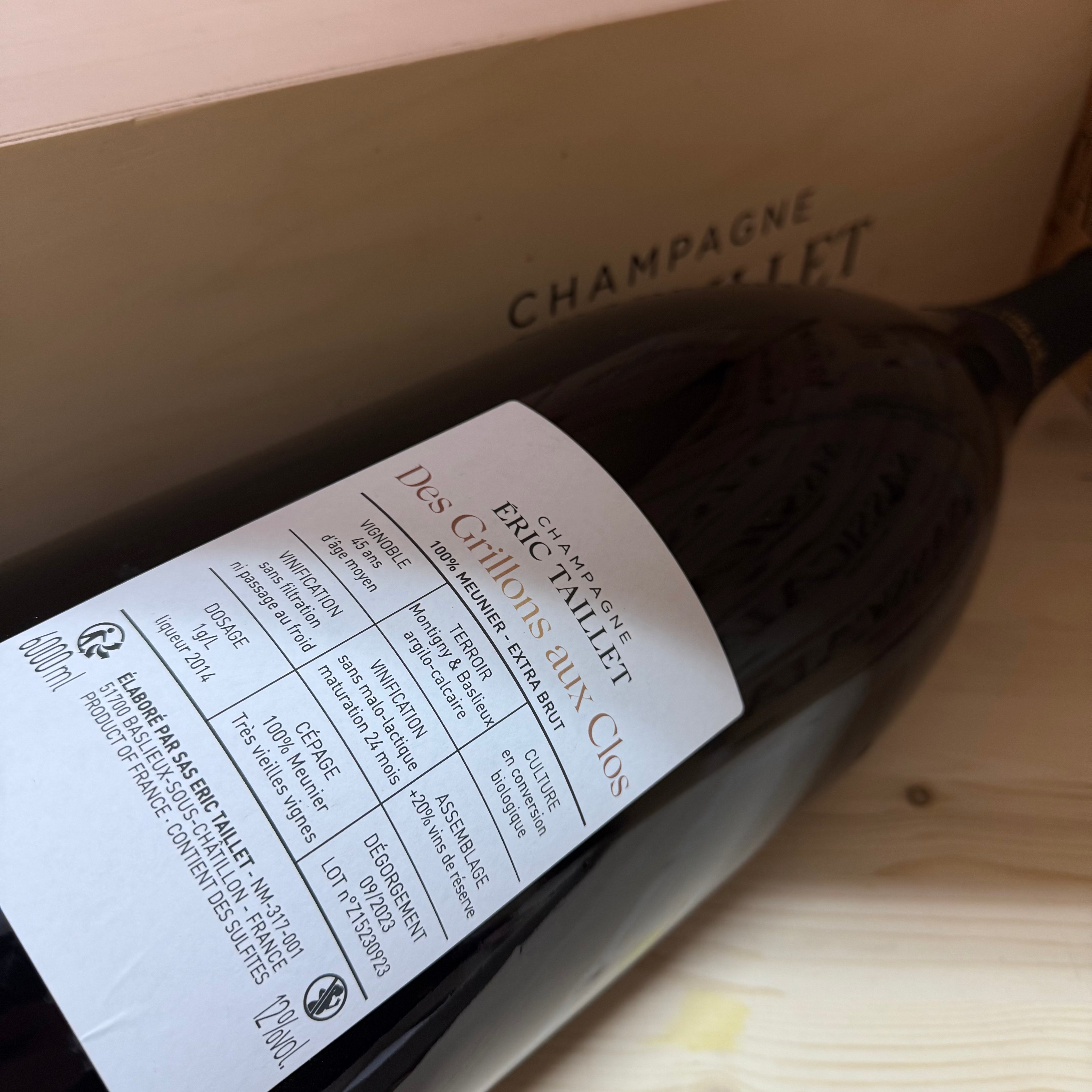 Champagne Exclusiv'T Extra-Brut Mathusalem Eric Taillet in Cassa Legno