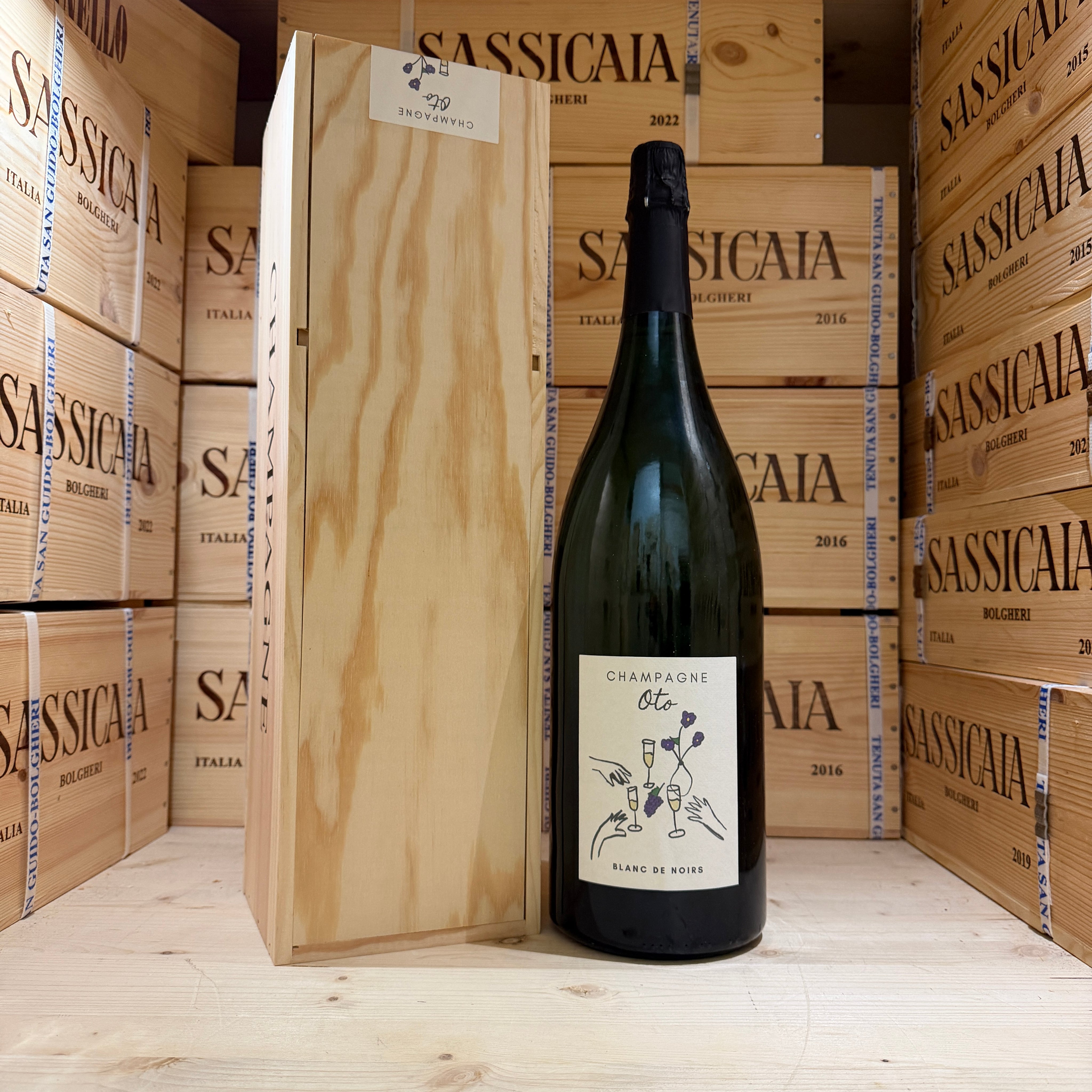 Champagne Oto Blanc de Noirs Jeroboam - in Cassa Legno