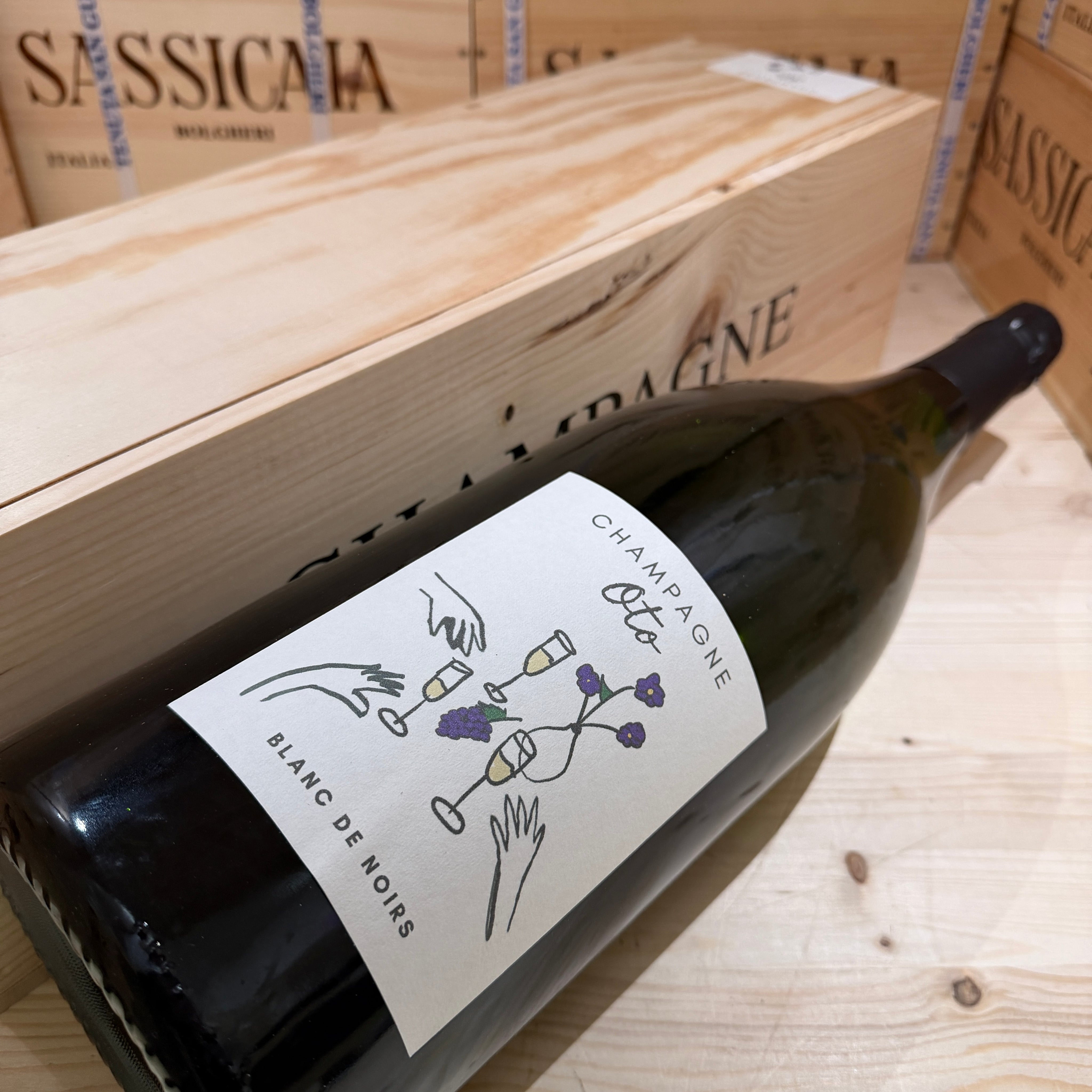 Champagne Oto Blanc de Noirs Jeroboam - in Cassa Legno