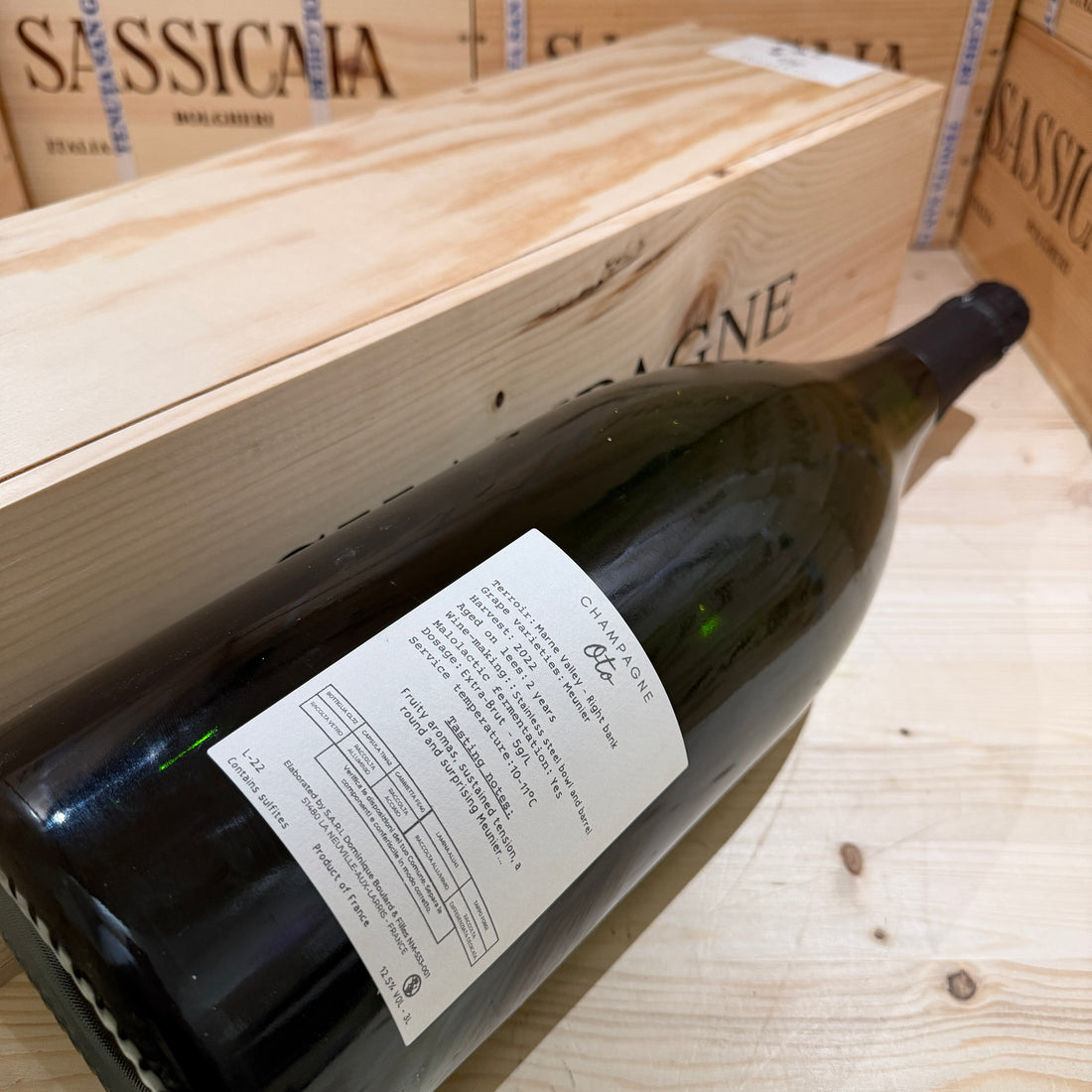 Champagne Oto Blanc de Noirs Jeroboam - in Cassa Legno
