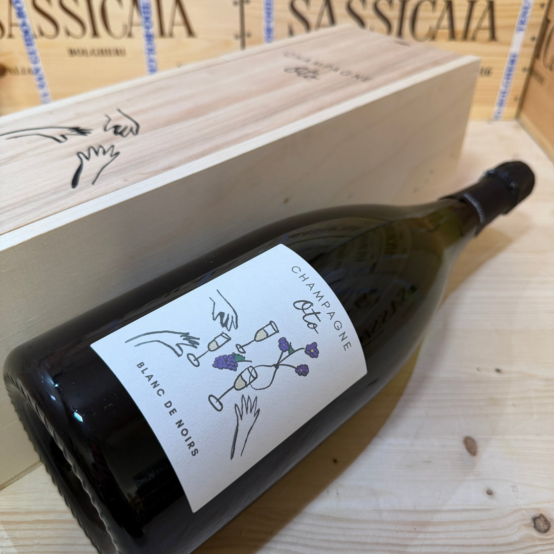 Champagne Oto Blanc de Noirs Magnum - in Cassa Legno