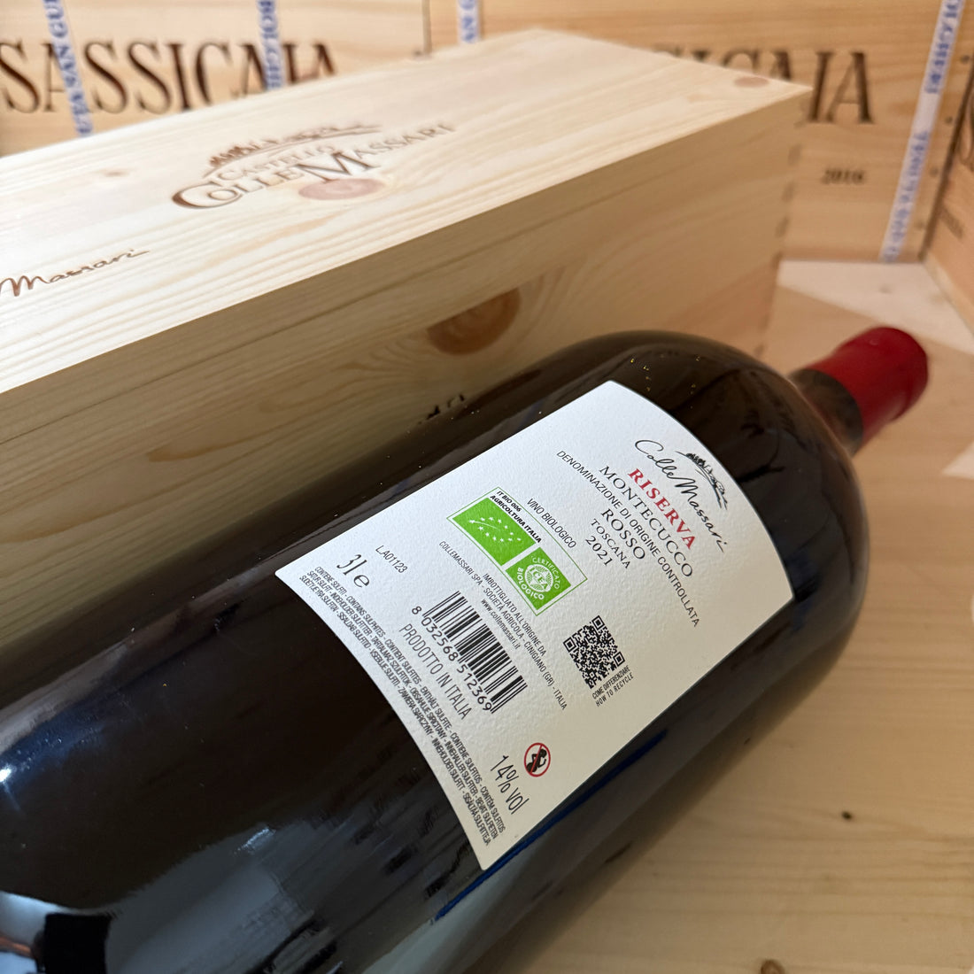 ColleMassari Montecucco Rosso Riserva 2021 Jeroboam - in Cassa Legno
