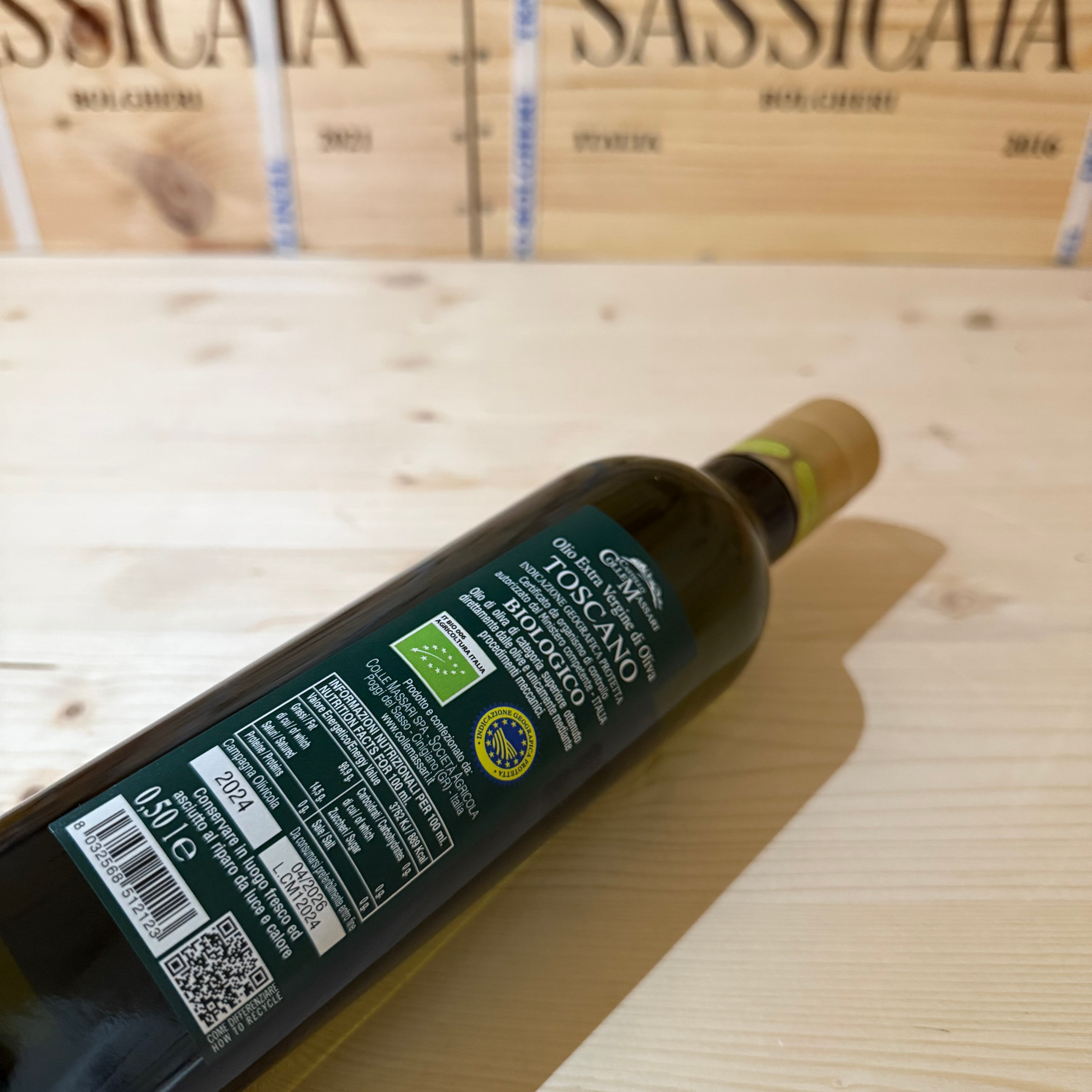 ColleMassari Olio Extravergine di Oliva Biologico 2024 - 0,5 L