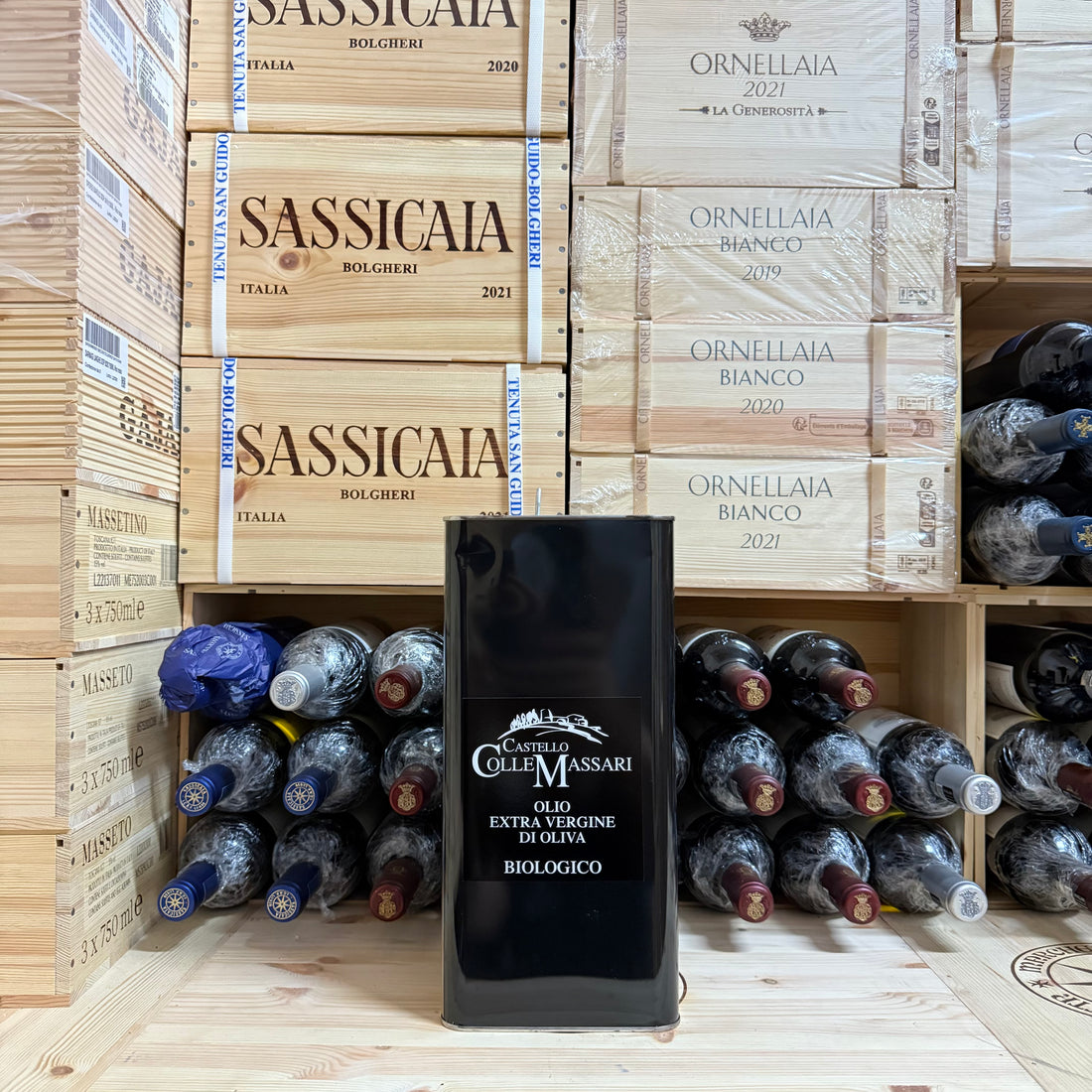 ColleMassari Olio Extravergine di Oliva Biologico 2024 - Latta 5 Litri