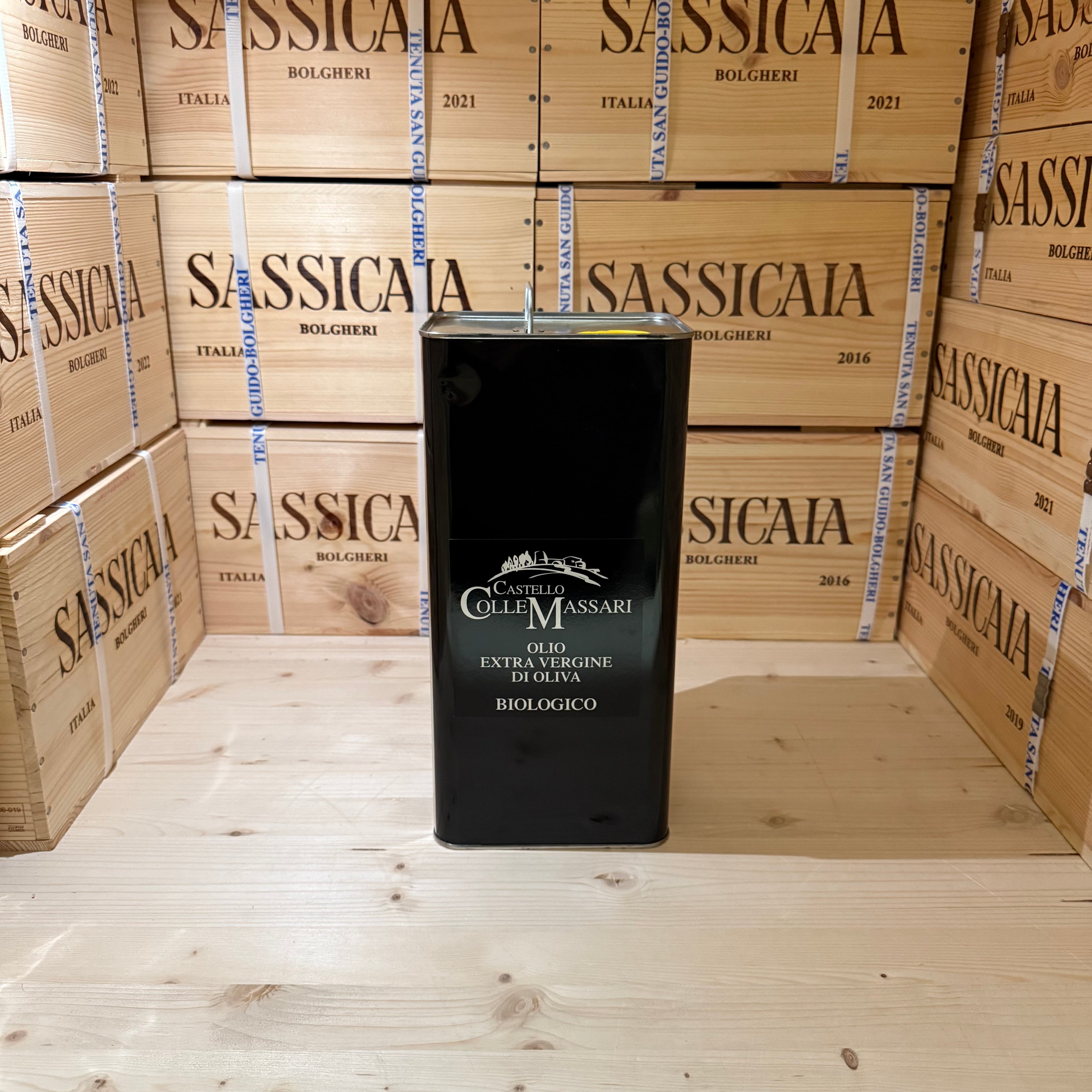 ColleMassari Olio Extravergine di Oliva Biologico 2024 - Latta 5 Litri