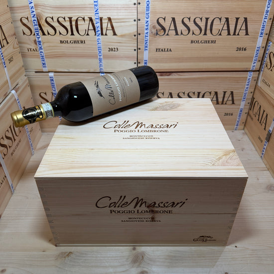 ColleMassari Poggio Lombrone 2019 Montecucco Sangiovese Riserva - Cassa Legno 6 Bottiglie