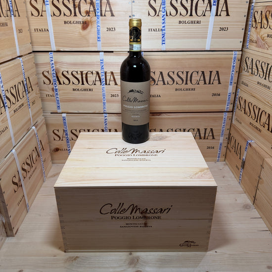 ColleMassari Poggio Lombrone 2019 Montecucco Sangiovese Riserva - Cassa Legno 6 Bottiglie