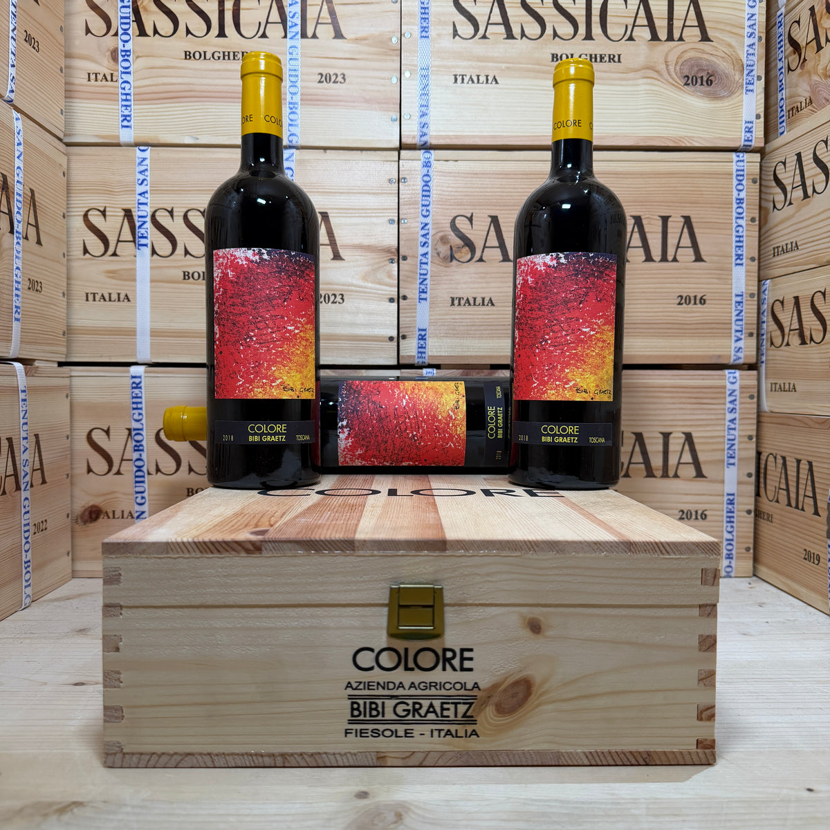 Colore 2018 Bibi Graetz - Cassa Legno 3 Bottiglie