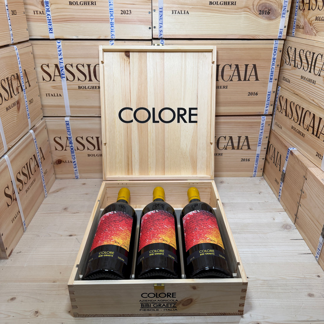 Colore 2018 Bibi Graetz - Cassa Legno 3 Bottiglie