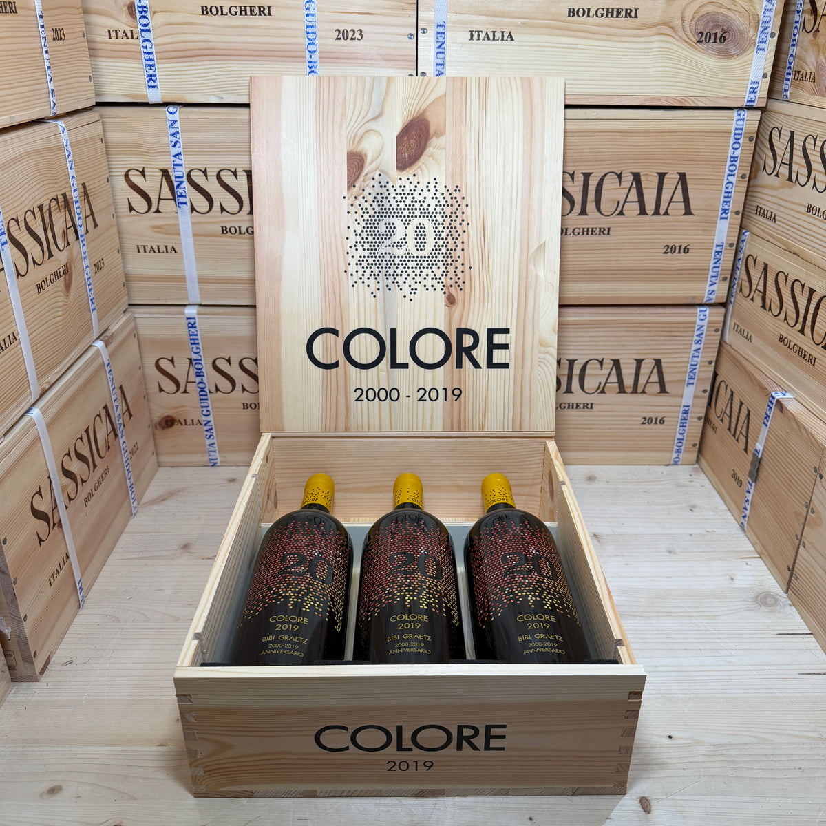 Colore 2019 Bibi Graetz - Cassa Legno 3 Bottiglie