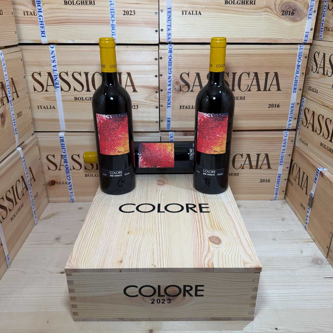 Colore Rosso 2023 Bibi Graetz - Cassa Legno 3 Bottiglie