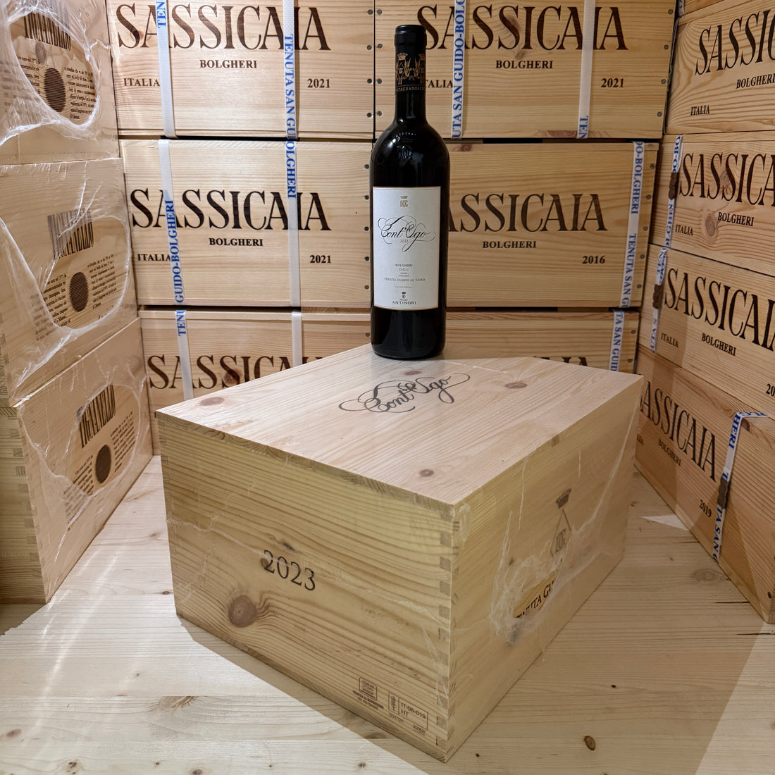 Cont'Ugo 2023 Bolgheri DOC Rosso Marchesi Antinori - Cassa Legno 6 Bottiglie