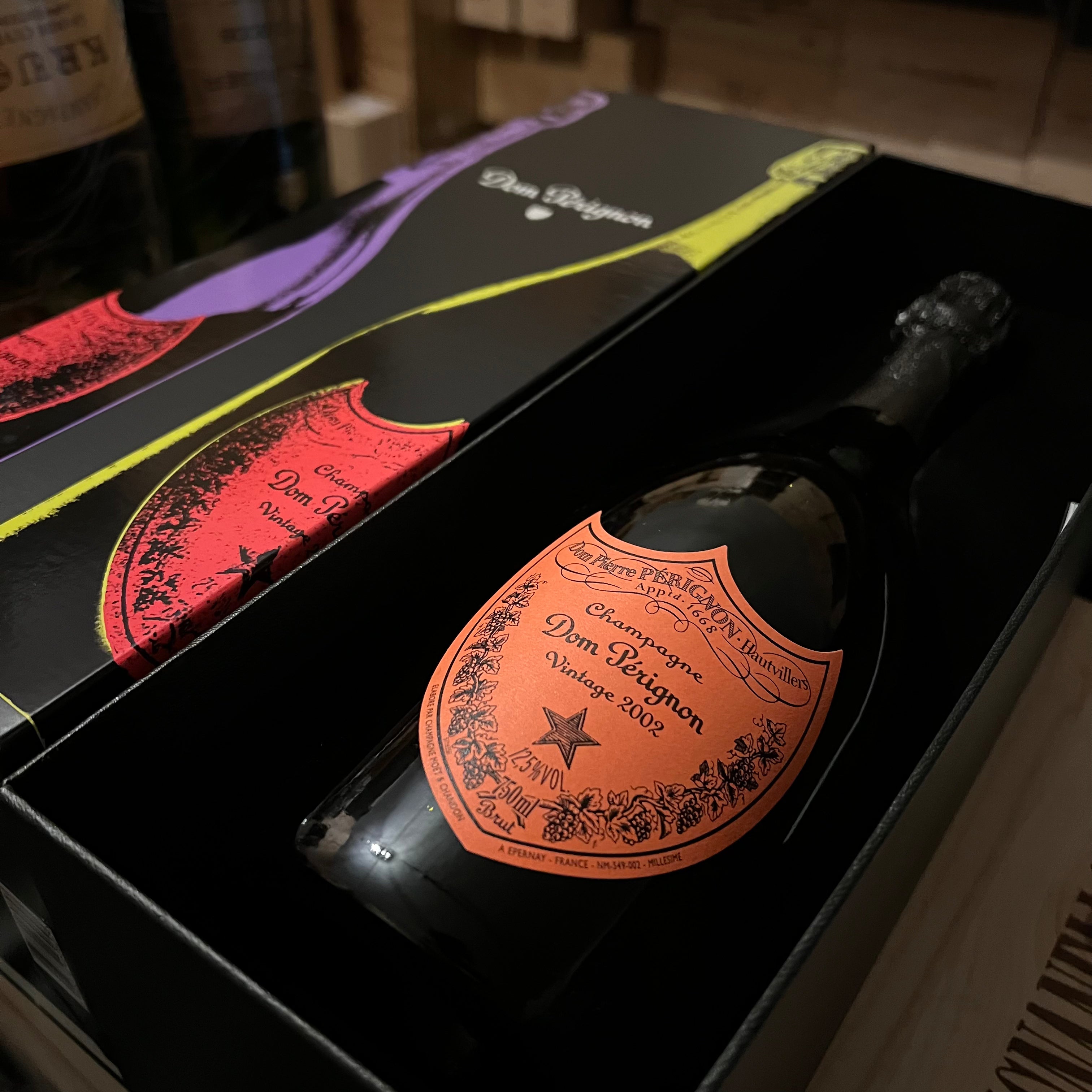 Dom Perignon 2002 Andy Warhol Limited Edition Red Astucciato