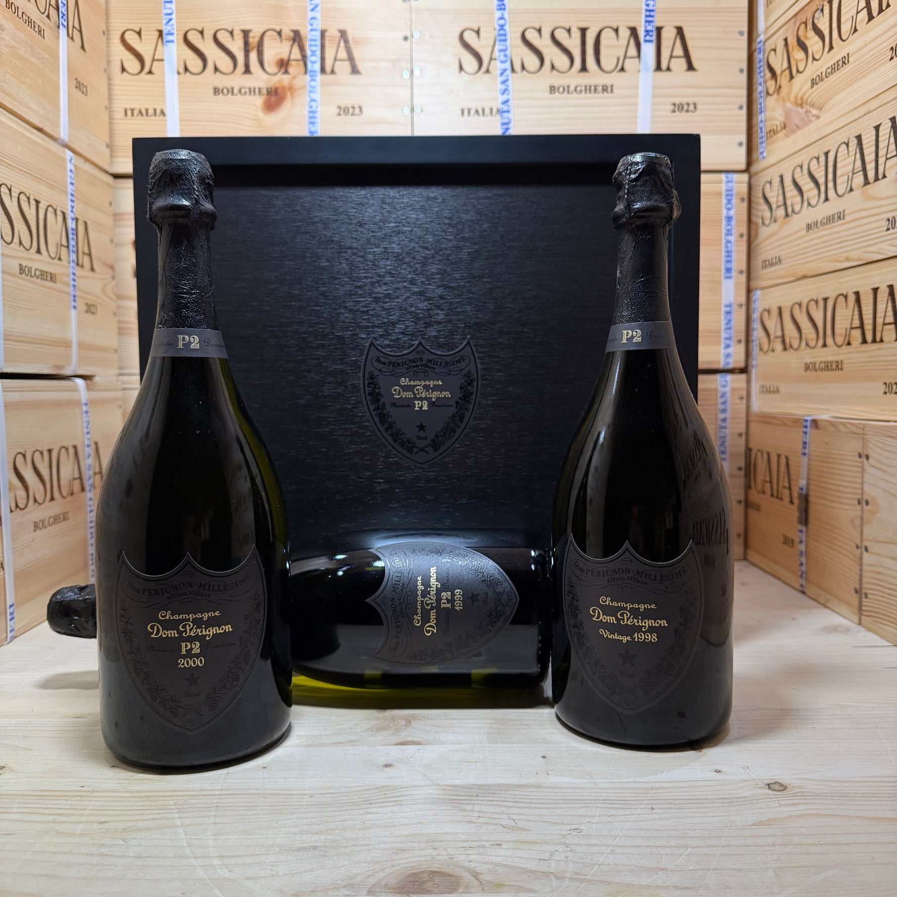 Dom Perignon P2 Trilogy Vertical Set 2000 - 1999 - 1998