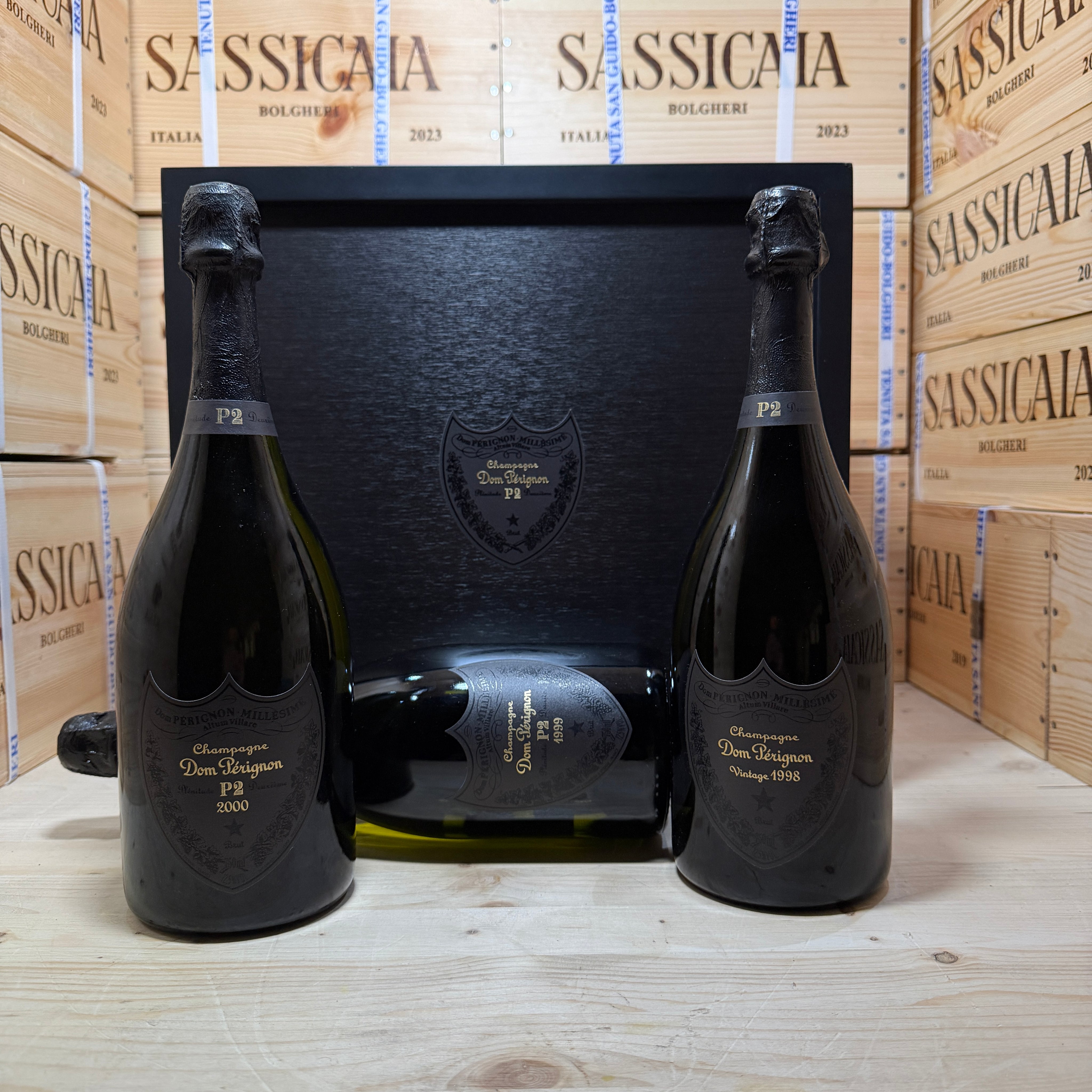 Dom Perignon P2 Trilogy Vertical Set 2000 - 1999 - 1998