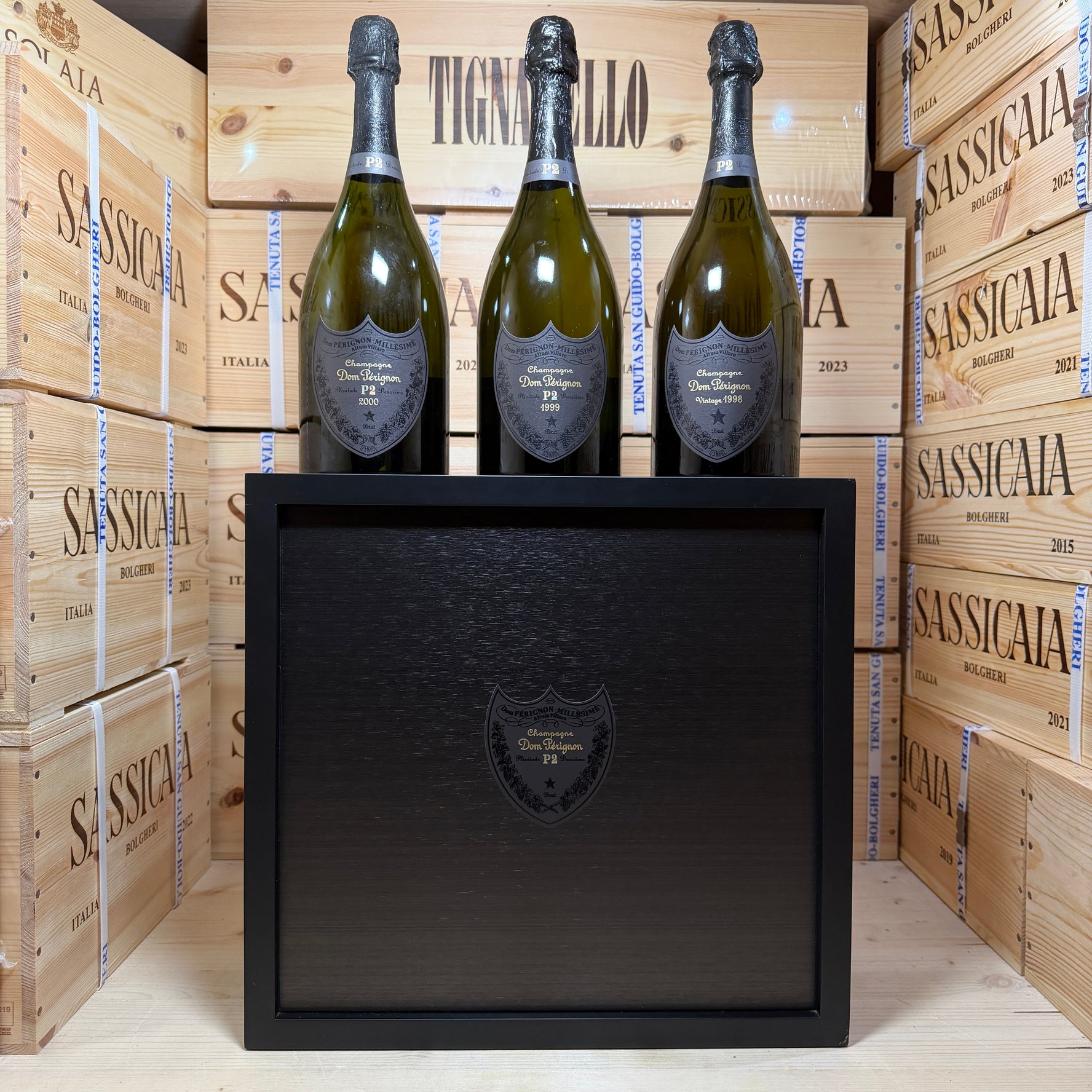 Dom Perignon P2 Trilogy Vertical Set 2000 - 1999 - 1998