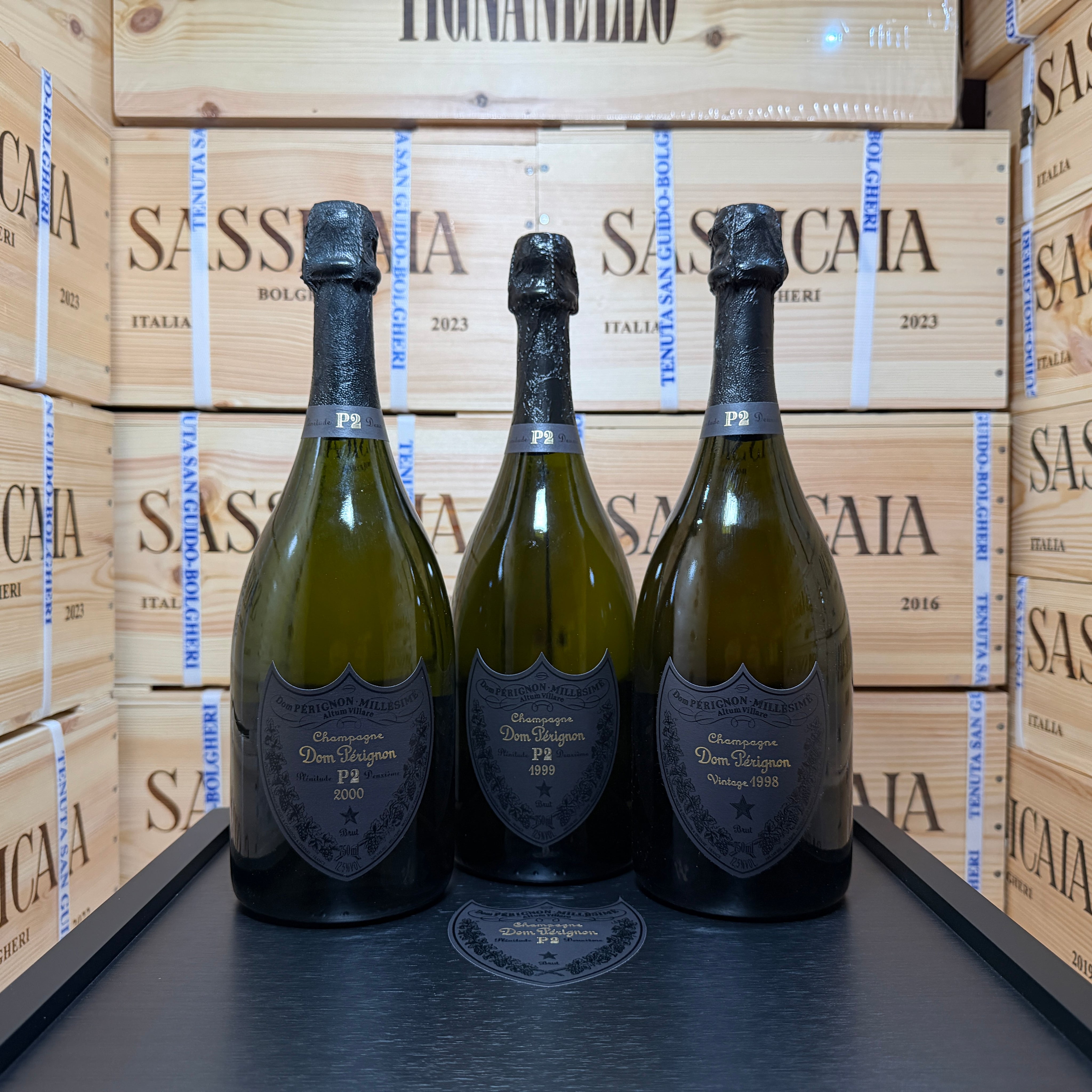 Dom Perignon P2 Trilogy Vertical Set 2000 - 1999 - 1998
