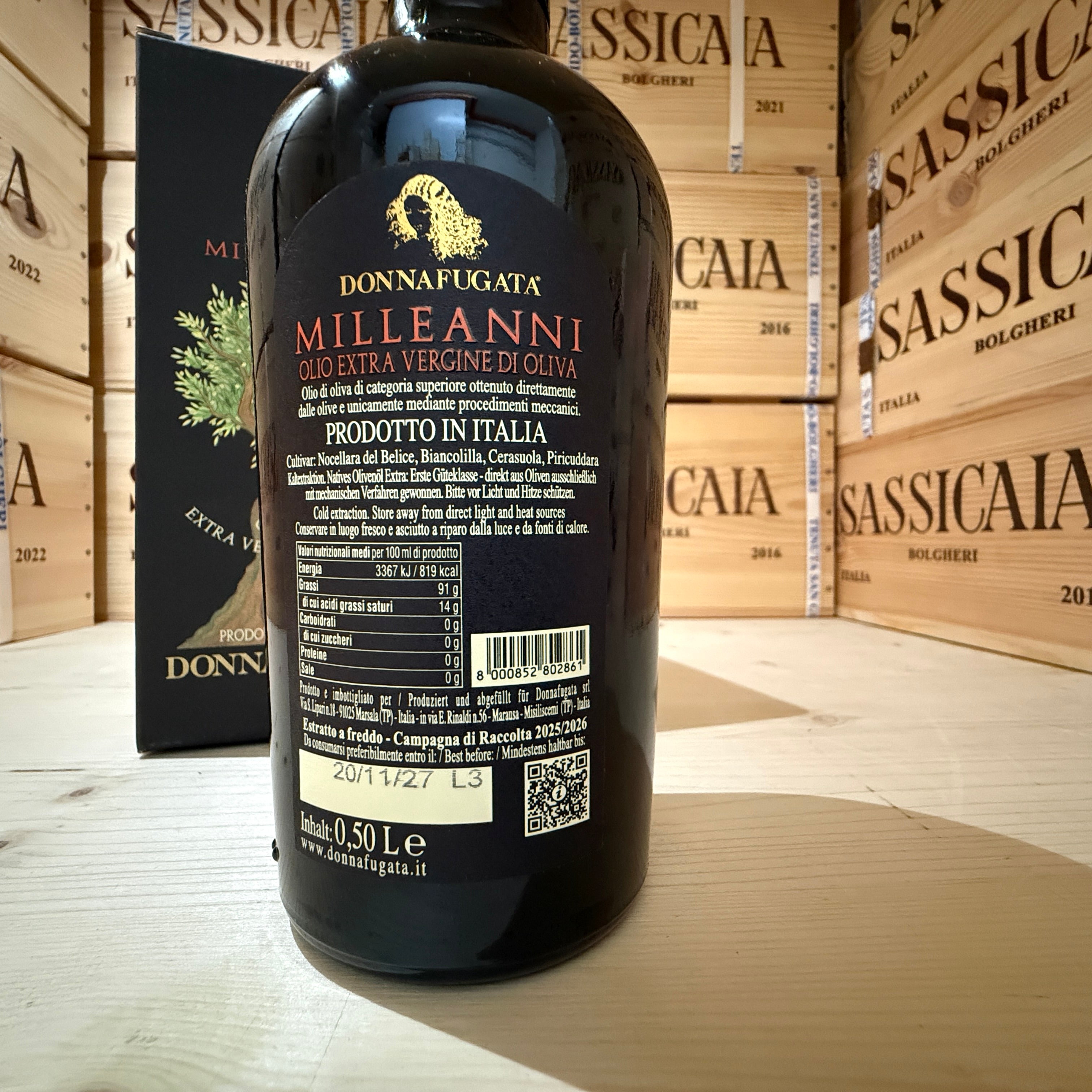 Donnafugata Milleanni Olio EVO 2025/2026 - 500ml Astucciato