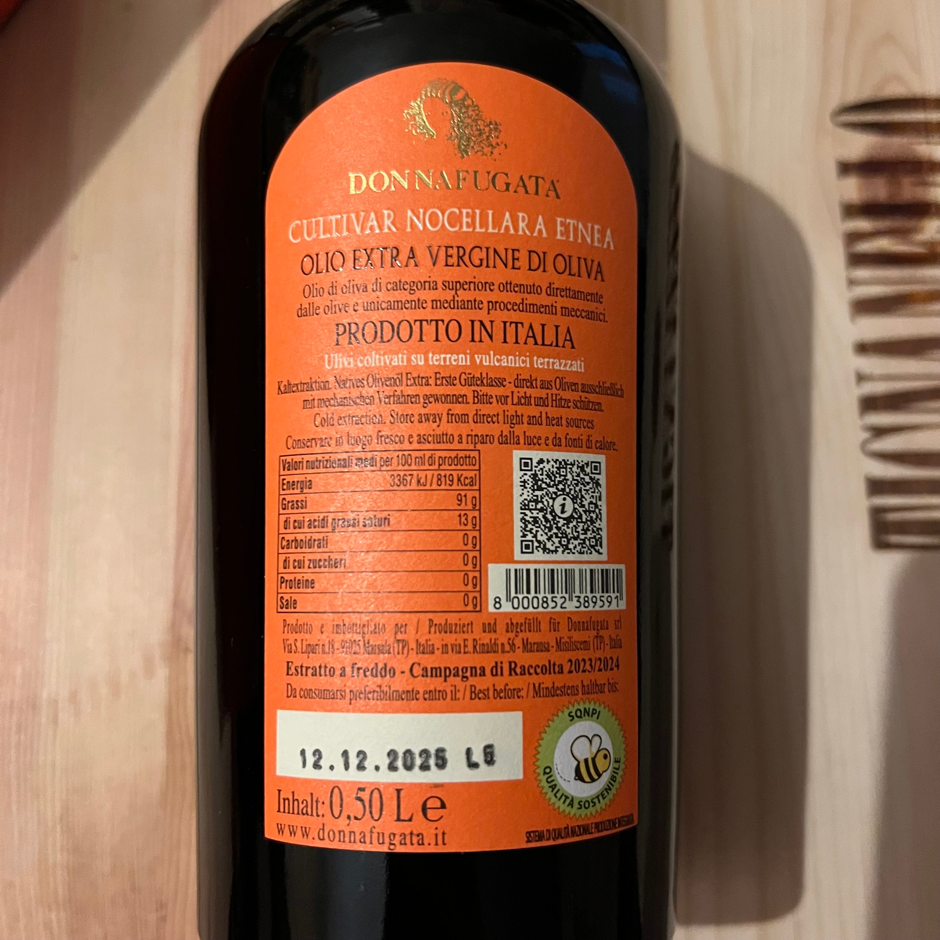 Donnafugata Nocellara Etnea Olio EVO 2023/2024 Astucciato 0,5 l